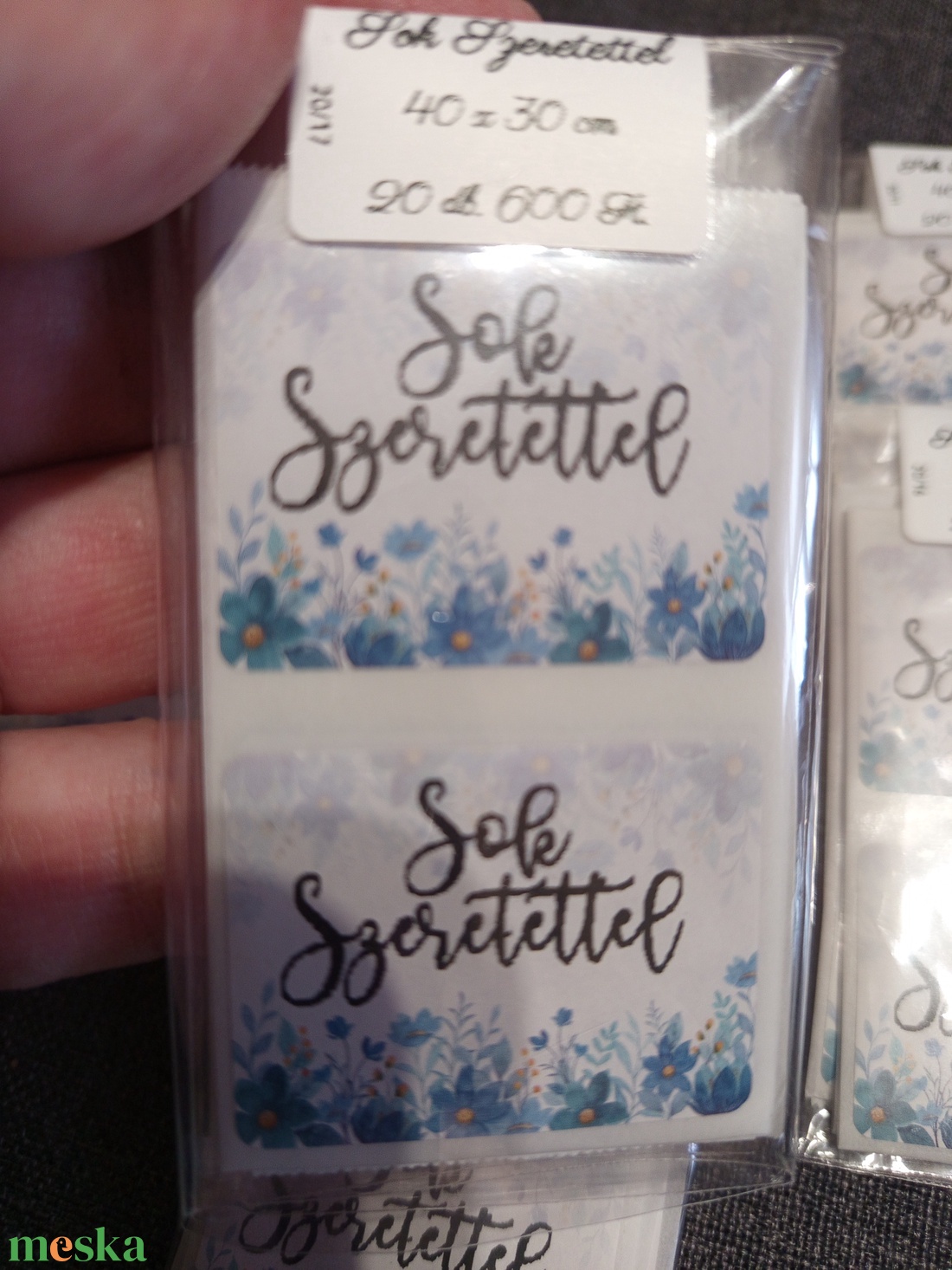 Sok szeretettel feliratú matrica  - otthon & életmód - papír, írószer - matrica, matrica csomag - Meska.hu