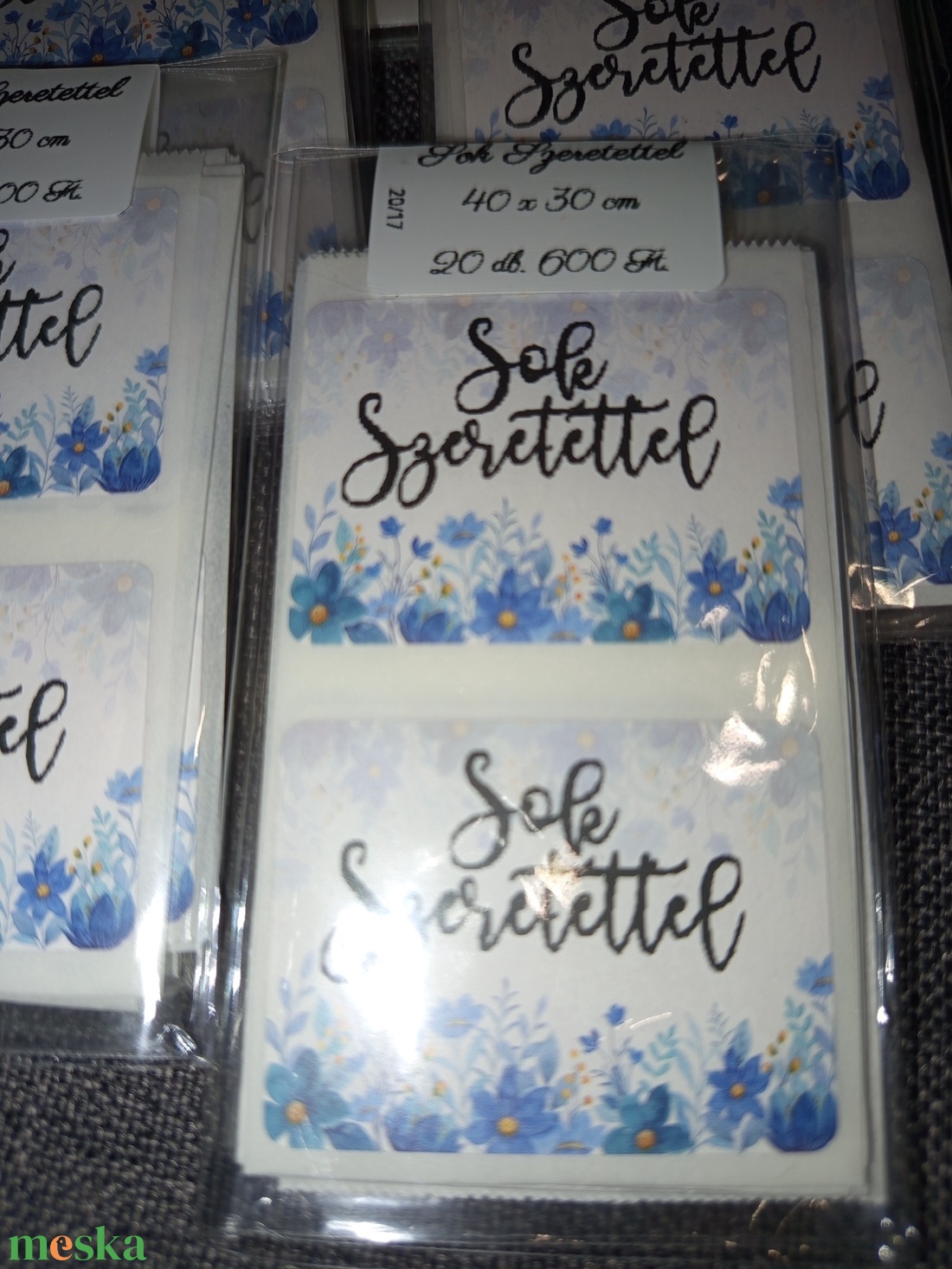 Sok szeretettel feliratú matrica  - otthon & életmód - papír, írószer - matrica, matrica csomag - Meska.hu