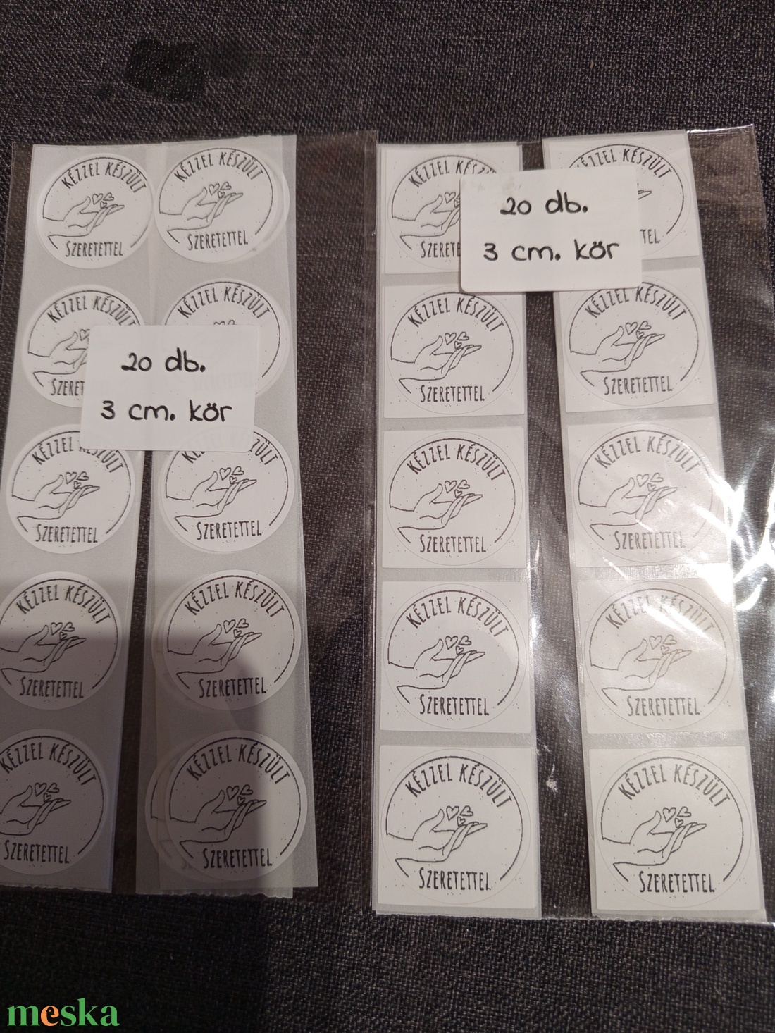 Kézzel készült szeretettel matrica  - otthon & életmód - papír, írószer - matrica, matrica csomag - Meska.hu