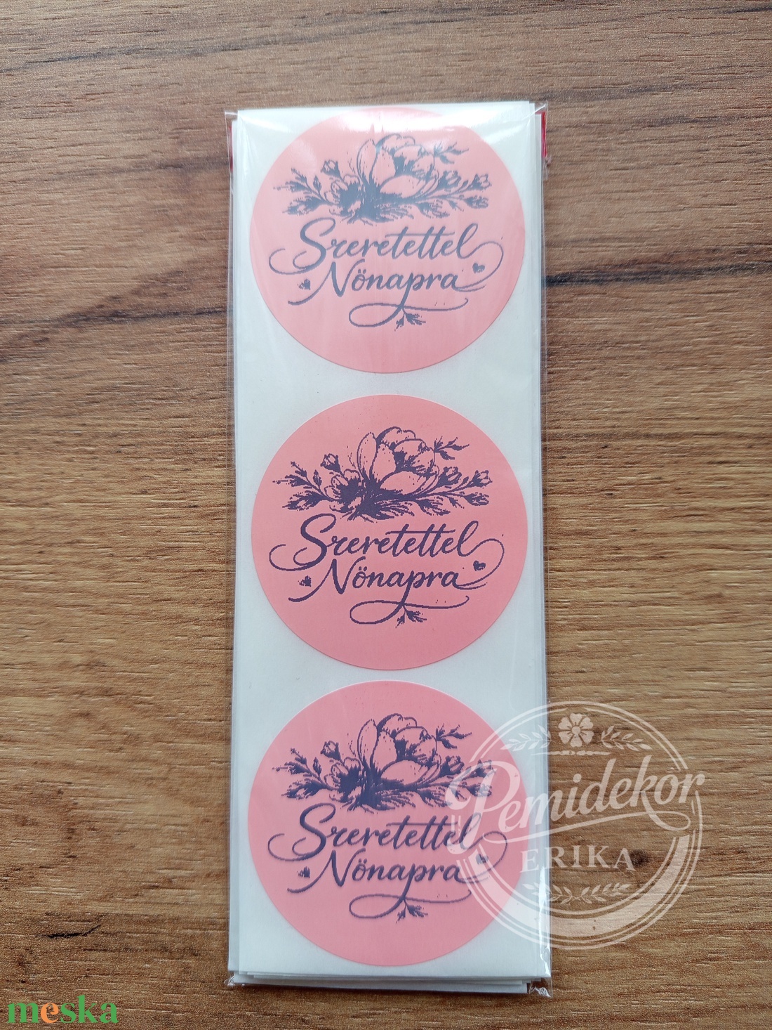 Szeretettel Nőnapra matrica  - otthon & életmód - papír, írószer - matrica, matrica csomag - Meska.hu