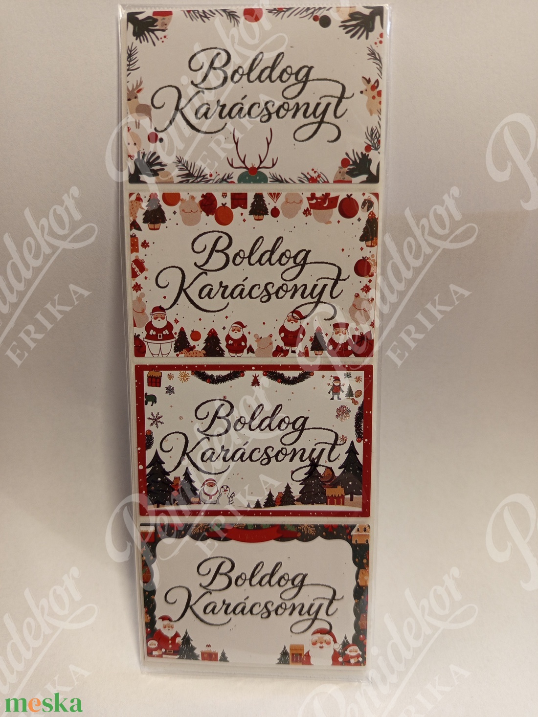 Karácsonyi matrica. - karácsony - karácsonyi lakásdekoráció - karácsonyi ablakdíszek, ablakmatricák - Meska.hu