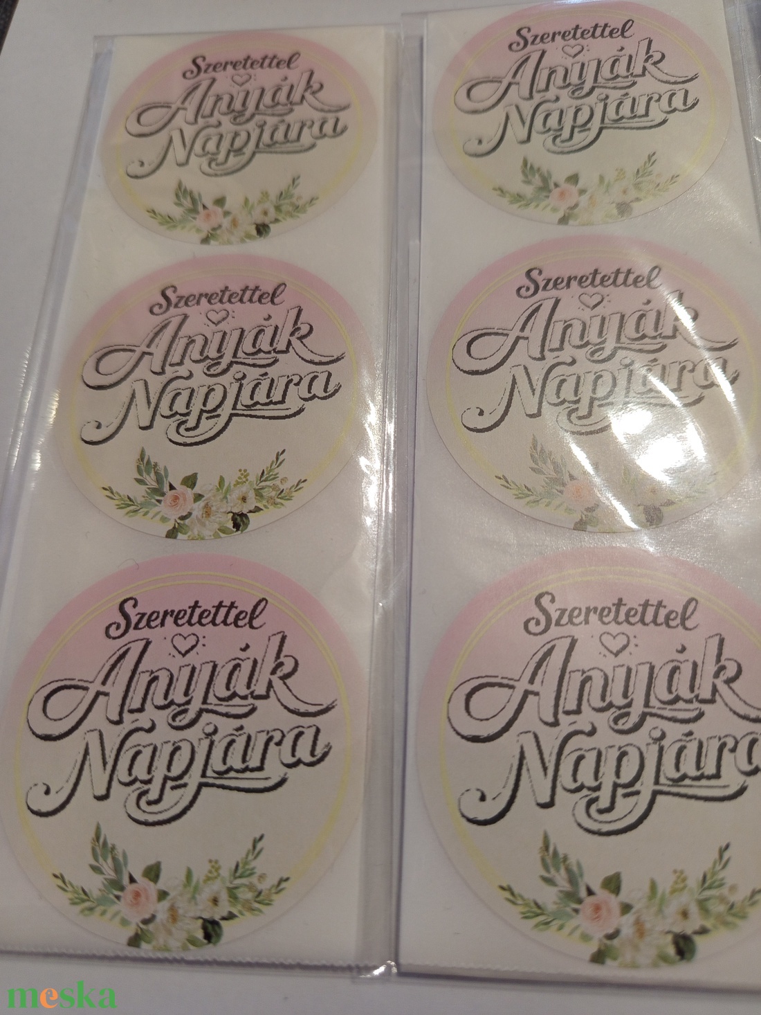 Szeretettel Anyák Napjára matrica  - otthon & életmód - papír, írószer - matrica, matrica csomag - Meska.hu