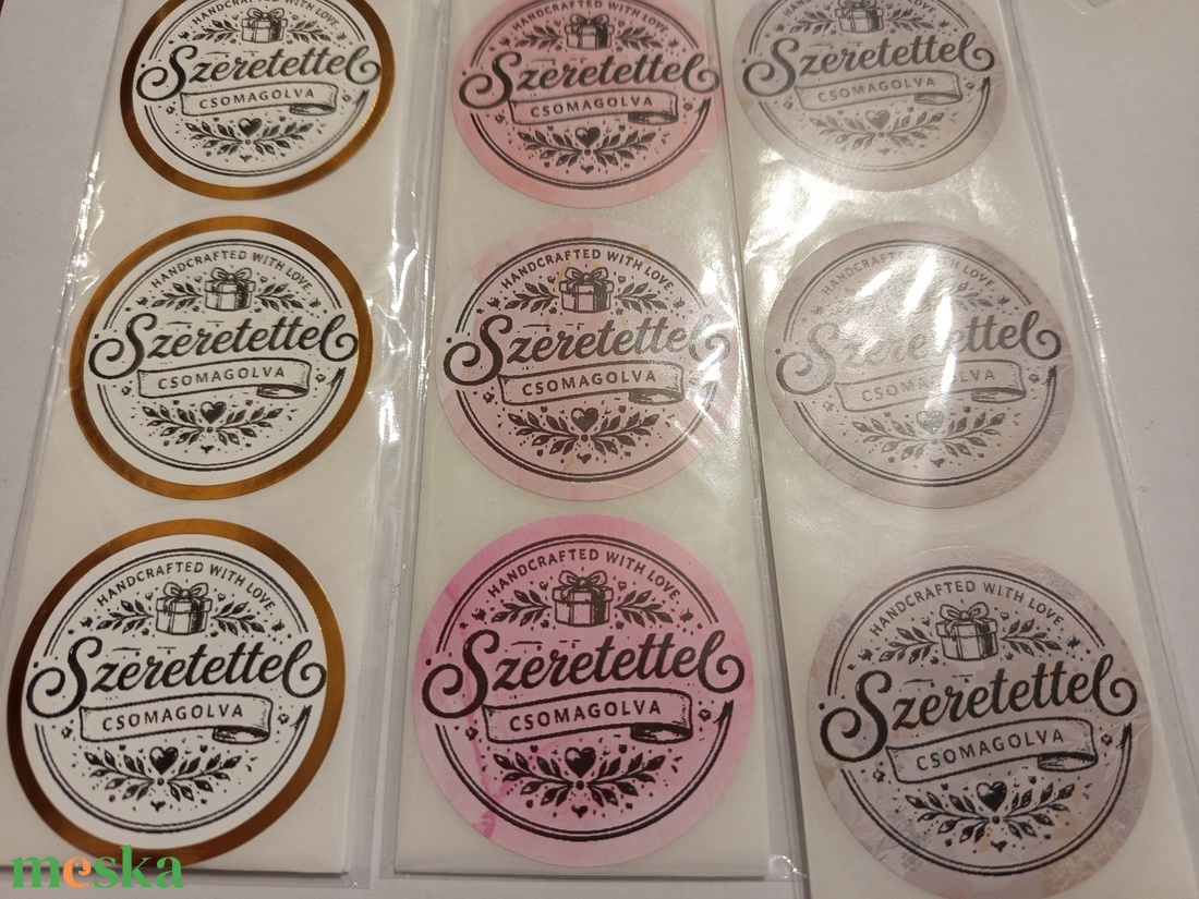 Szeretettel csomagolva matrica  - otthon & életmód - papír, írószer - matrica, matrica csomag - Meska.hu