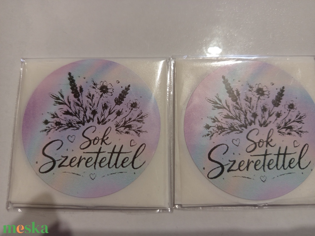 Sok Szeretettel feliratú matrica  - otthon & életmód - papír, írószer - matrica, matrica csomag - Meska.hu