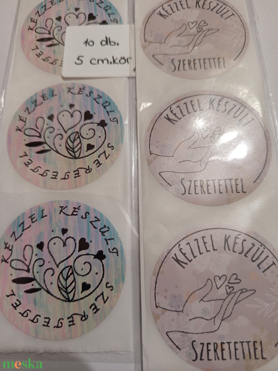 Kézzel készült feliratú matrica  - otthon & életmód - papír, írószer - matrica, matrica csomag - Meska.hu