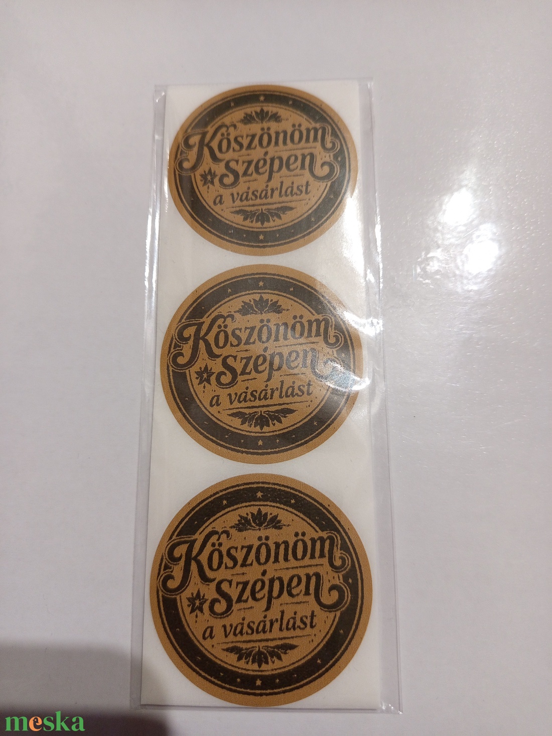 Köszönöm szépen a vásárlást feliratú matrica  - otthon & életmód - papír, írószer - matrica, matrica csomag - Meska.hu