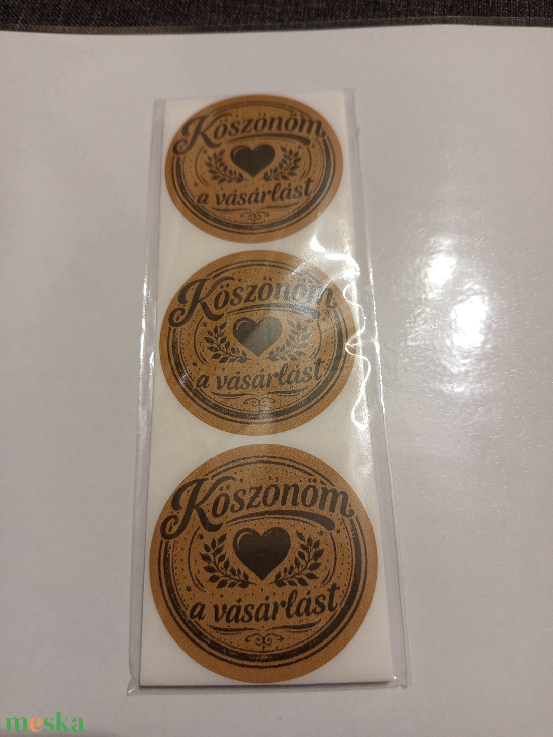 Köszönöm szépen a vásárlást feliratú matrica  - otthon & életmód - papír, írószer - matrica, matrica csomag - Meska.hu