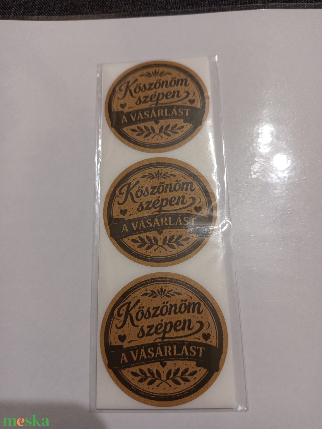 Köszönöm szépen a vásárlást feliratú matrica  - otthon & életmód - papír, írószer - matrica, matrica csomag - Meska.hu