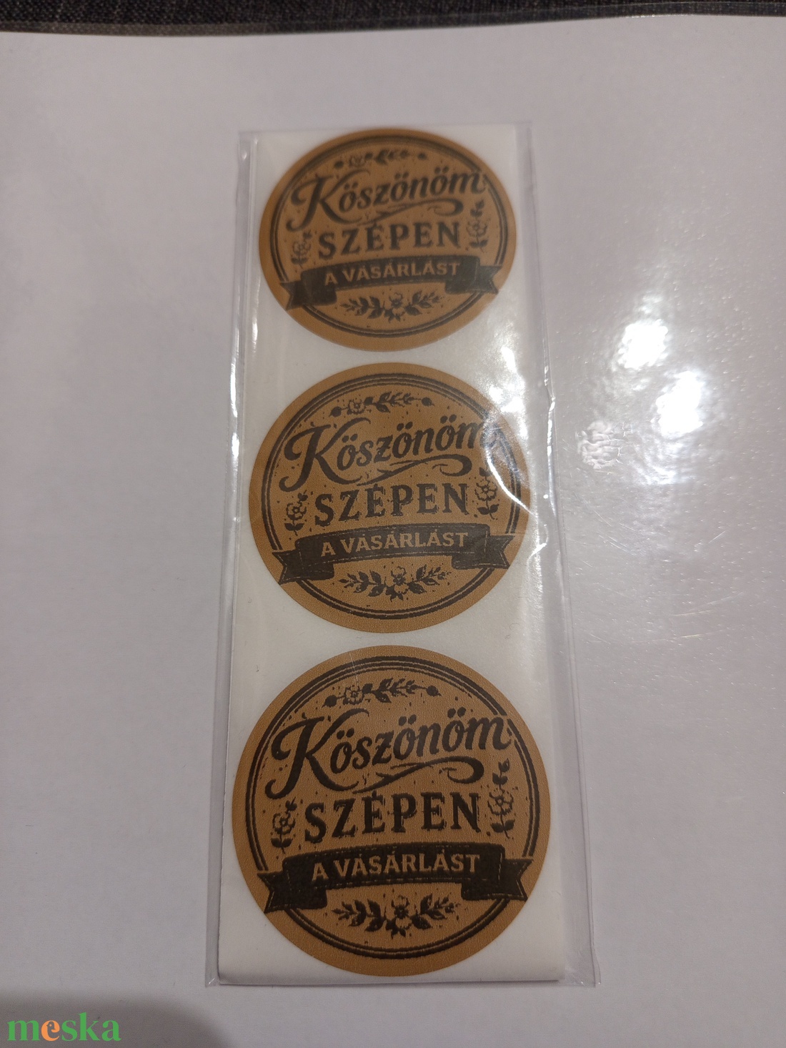 Köszönöm szépen a vásárlást feliratú matrica  - otthon & életmód - papír, írószer - matrica, matrica csomag - Meska.hu