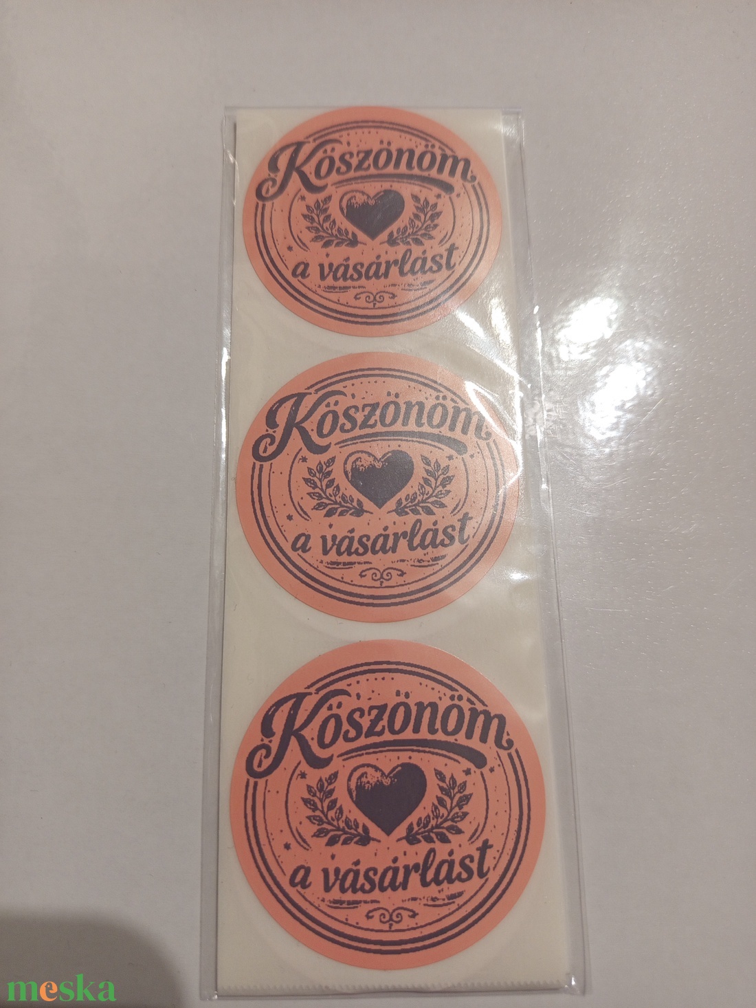 Köszönöm a vásárlást feliratú matrica  - otthon & életmód - papír, írószer - matrica, matrica csomag - Meska.hu