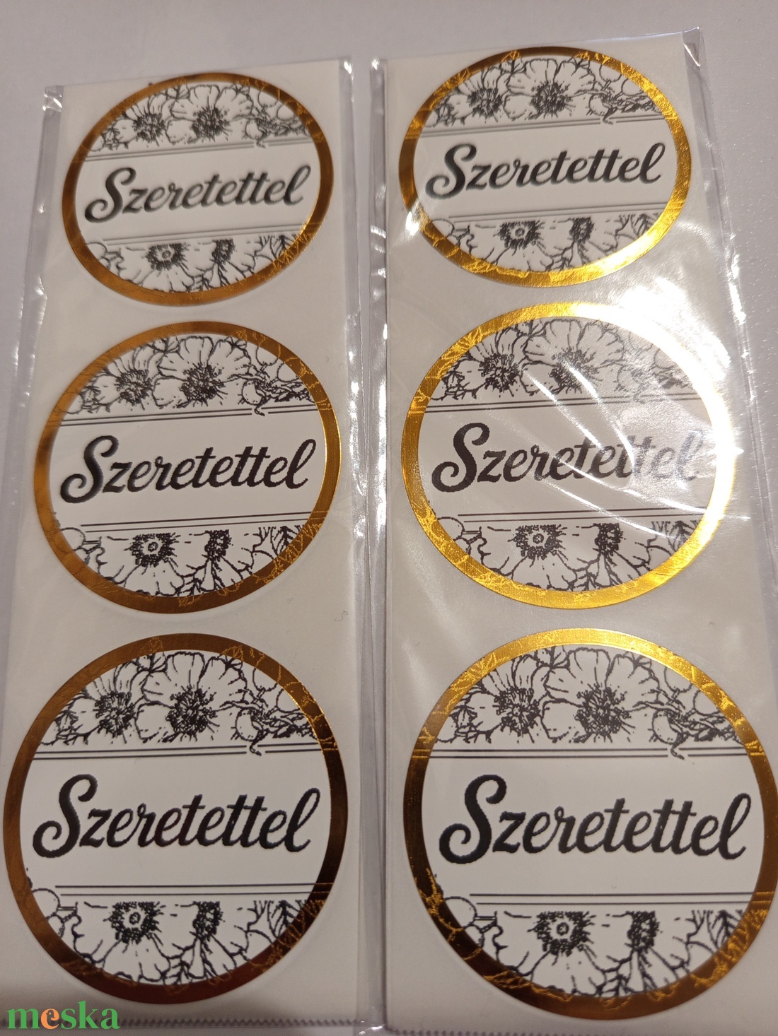 Szeretettel feliratú matrica  - otthon & életmód - papír, írószer - matrica, matrica csomag - Meska.hu