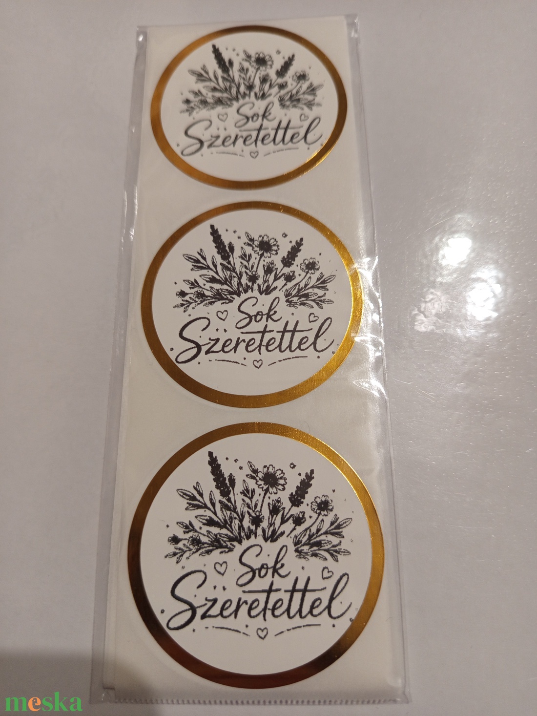 Sok Szeretettel feliratú matrica  - otthon & életmód - papír, írószer - matrica, matrica csomag - Meska.hu