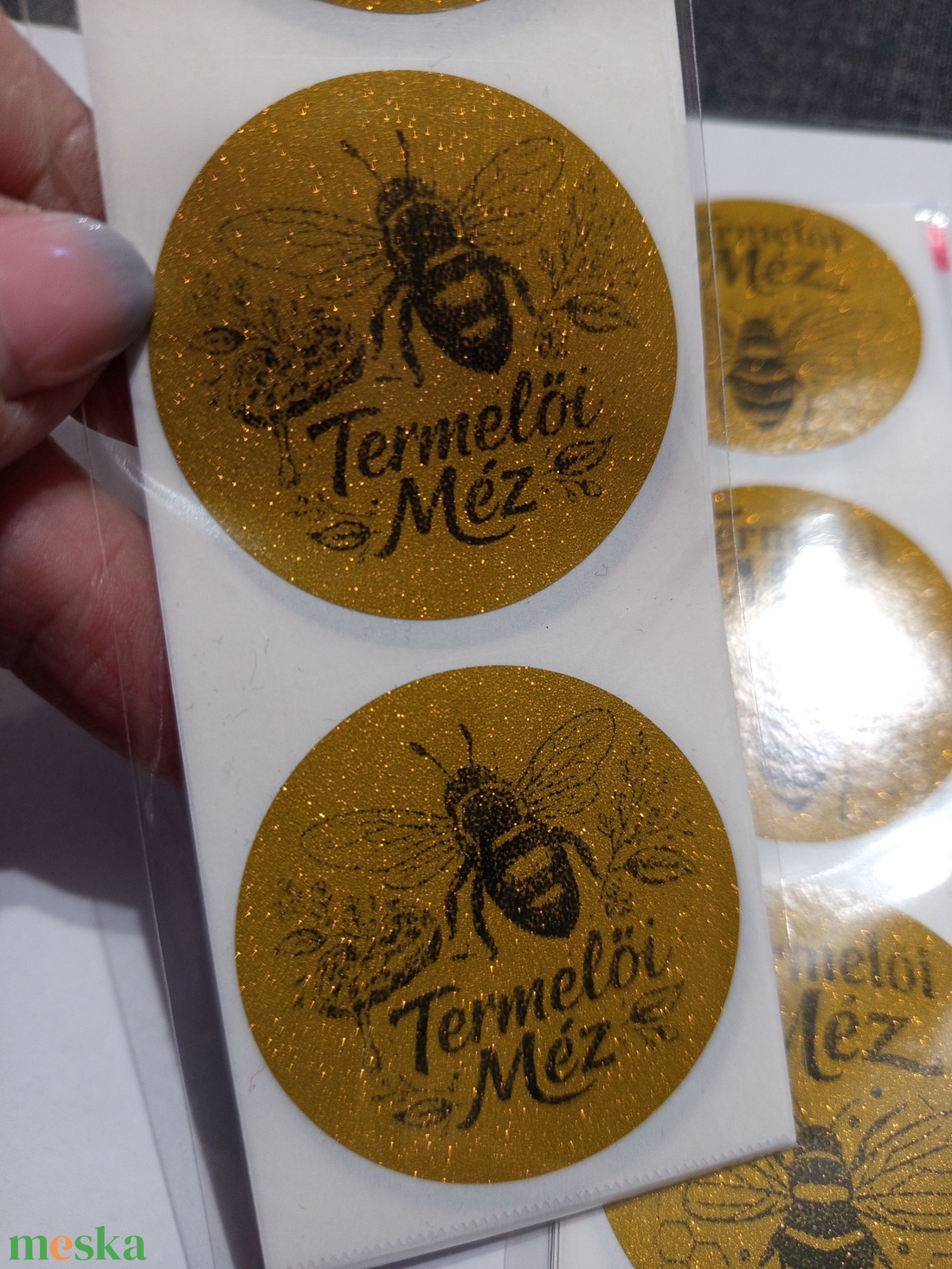 Termelői méz feliratú matrica  - otthon & életmód - papír, írószer - matrica, matrica csomag - Meska.hu