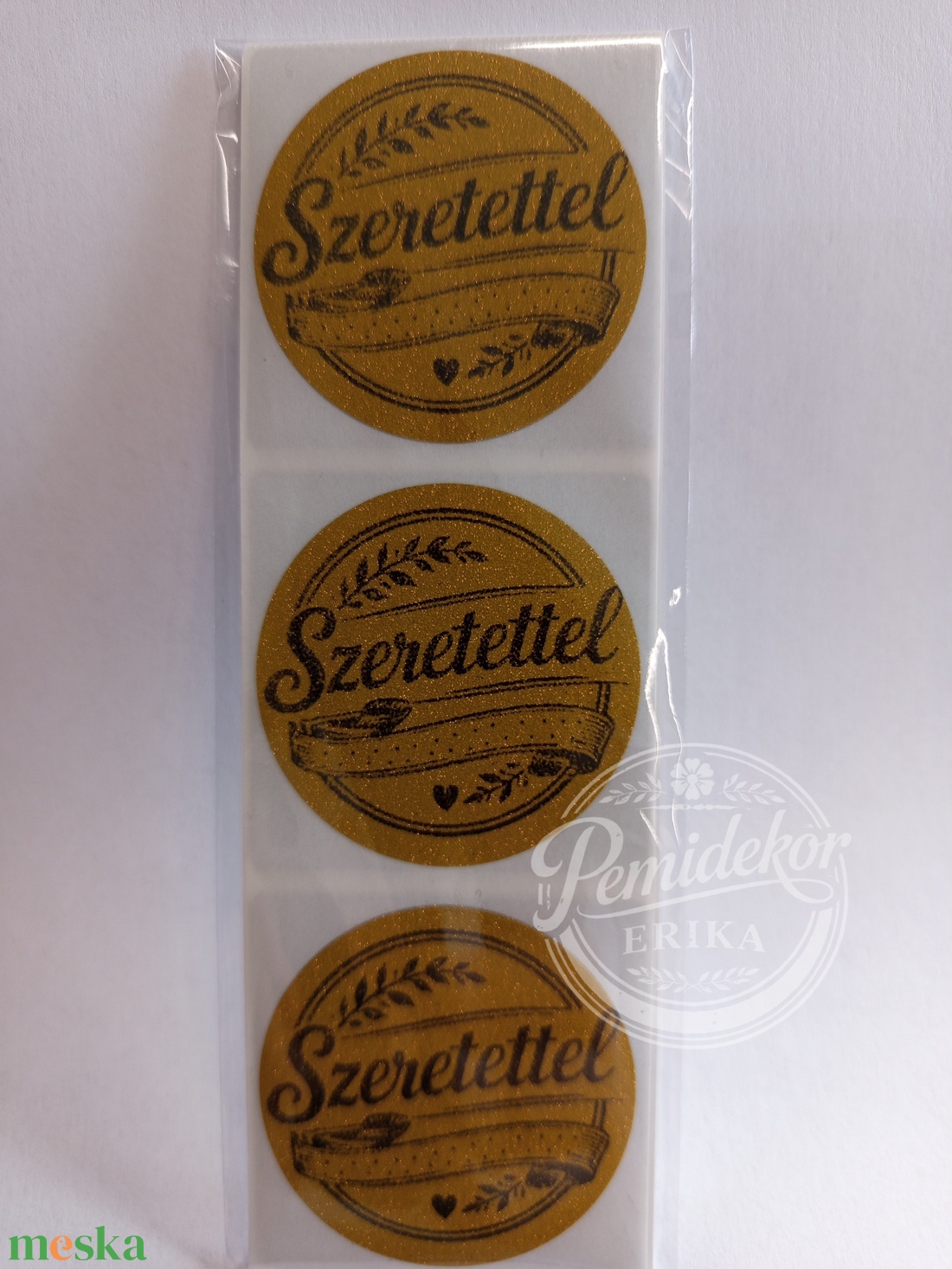 Szeretettel feliratú matrica  - otthon & életmód - papír, írószer - matrica, matrica csomag - Meska.hu