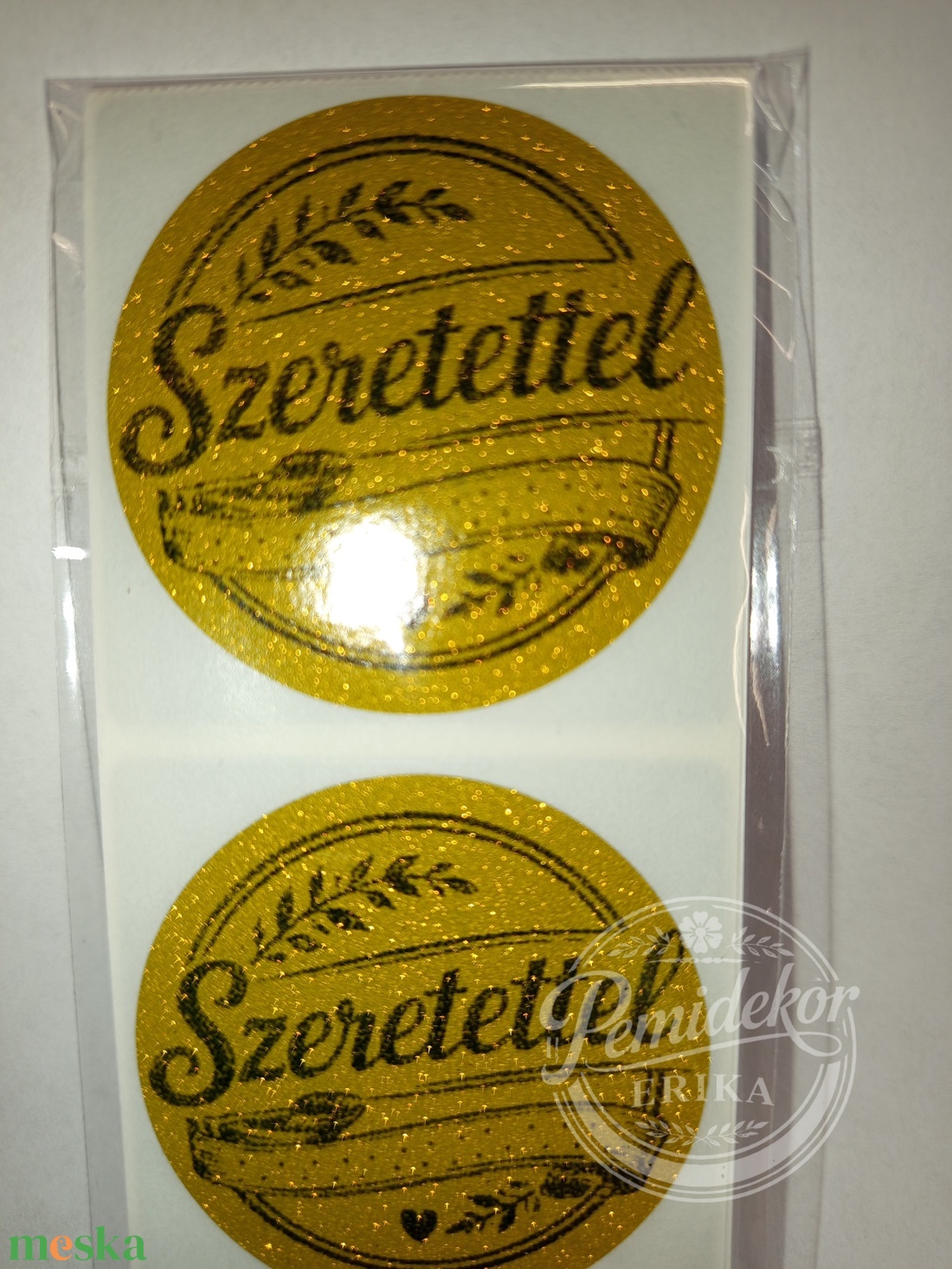 Szeretettel feliratú matrica  - otthon & életmód - papír, írószer - matrica, matrica csomag - Meska.hu