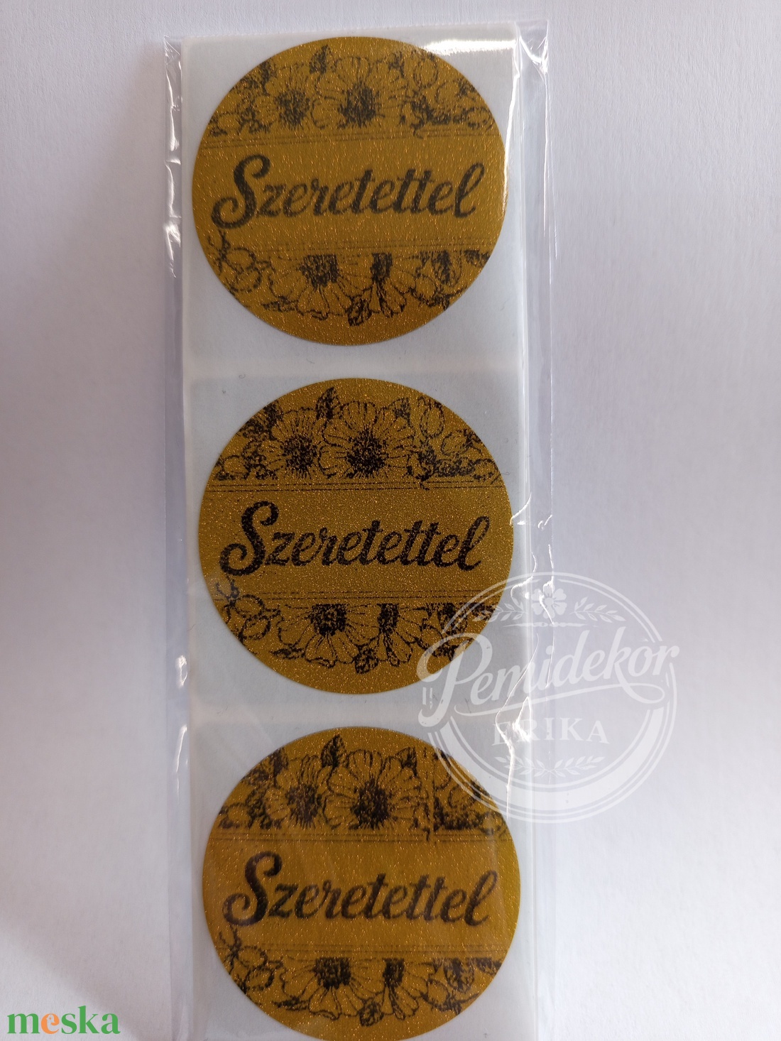 Szeretettel feliratú matrica  - otthon & életmód - papír, írószer - matrica, matrica csomag - Meska.hu