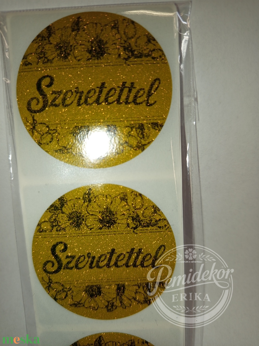 Szeretettel feliratú matrica  - otthon & életmód - papír, írószer - matrica, matrica csomag - Meska.hu