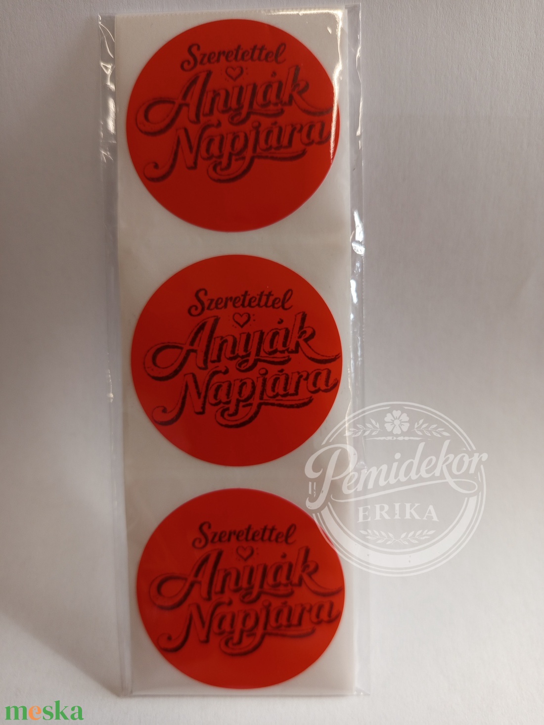 Szeretettel Anyák Napjára matrica  - otthon & életmód - papír, írószer - matrica, matrica csomag - Meska.hu