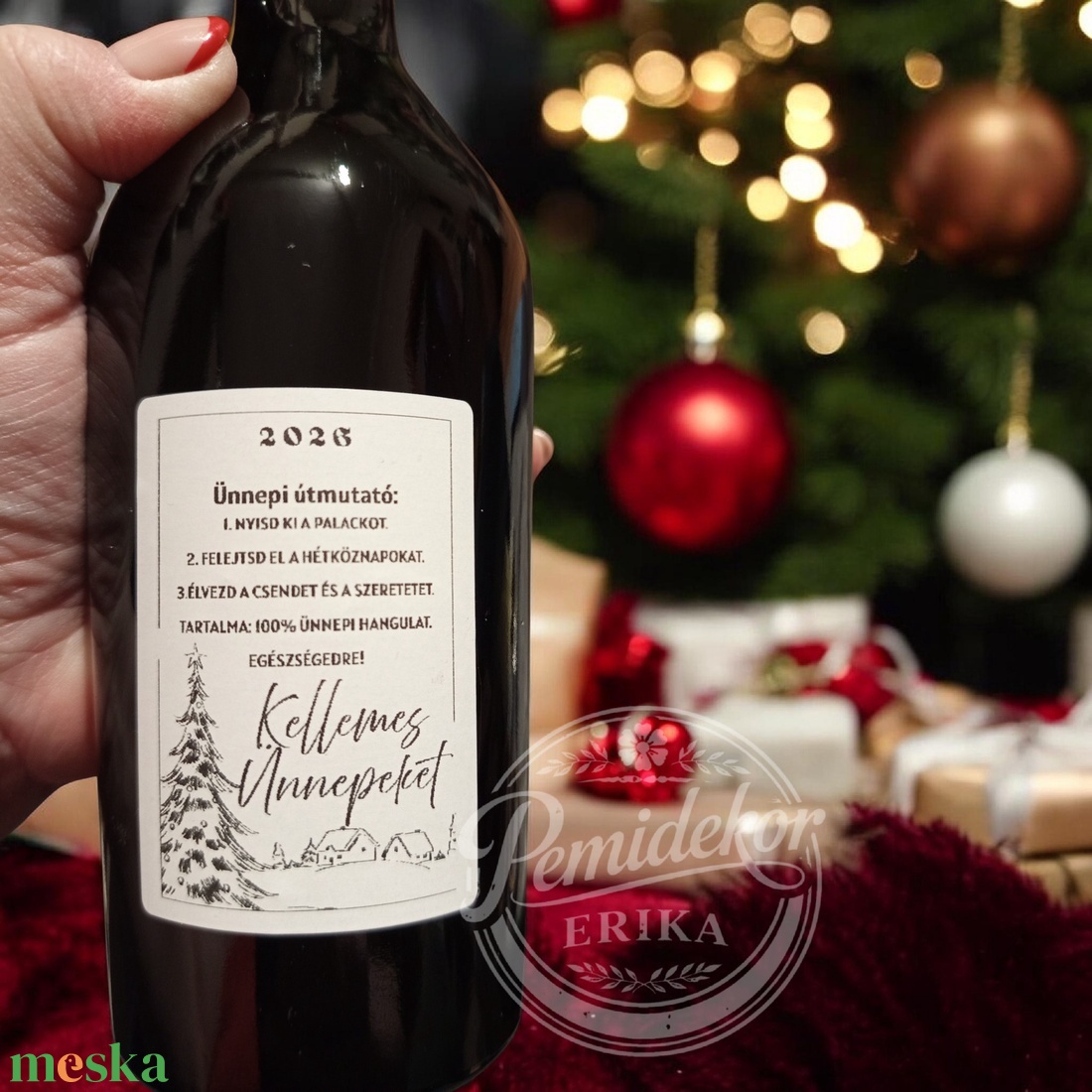 Boros üvegre cimke. - élelmiszer - öntapadós címke - Meska.hu