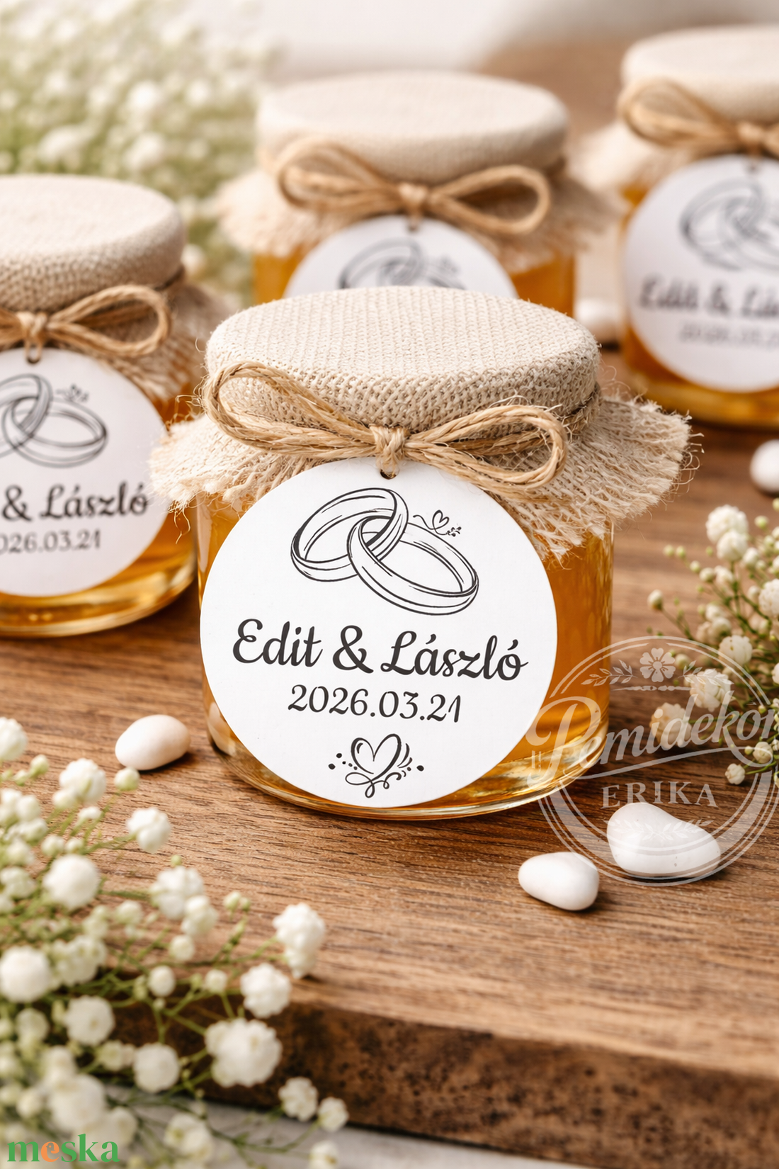 Egyedi, VÍZÁLLÓ Esküvői, eljegyzési Köszönetajándék Matrica (5 cm.). - esküvő - emlék & ajándék - nászajándék - esküvői pénzátadó boríték, kártya - Meska.hu