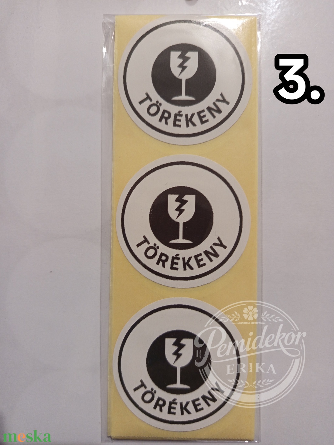 Törékeny  feliratú matrica  - kellékek & szerszámok - dekorációs kellékek - matricaív - Meska.hu