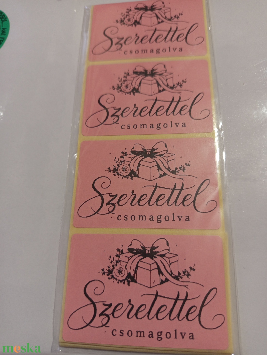 Szeretettel csomagolva feliratú matrica. - kellékek & szerszámok - dekorációs kellékek - matricaív - Meska.hu