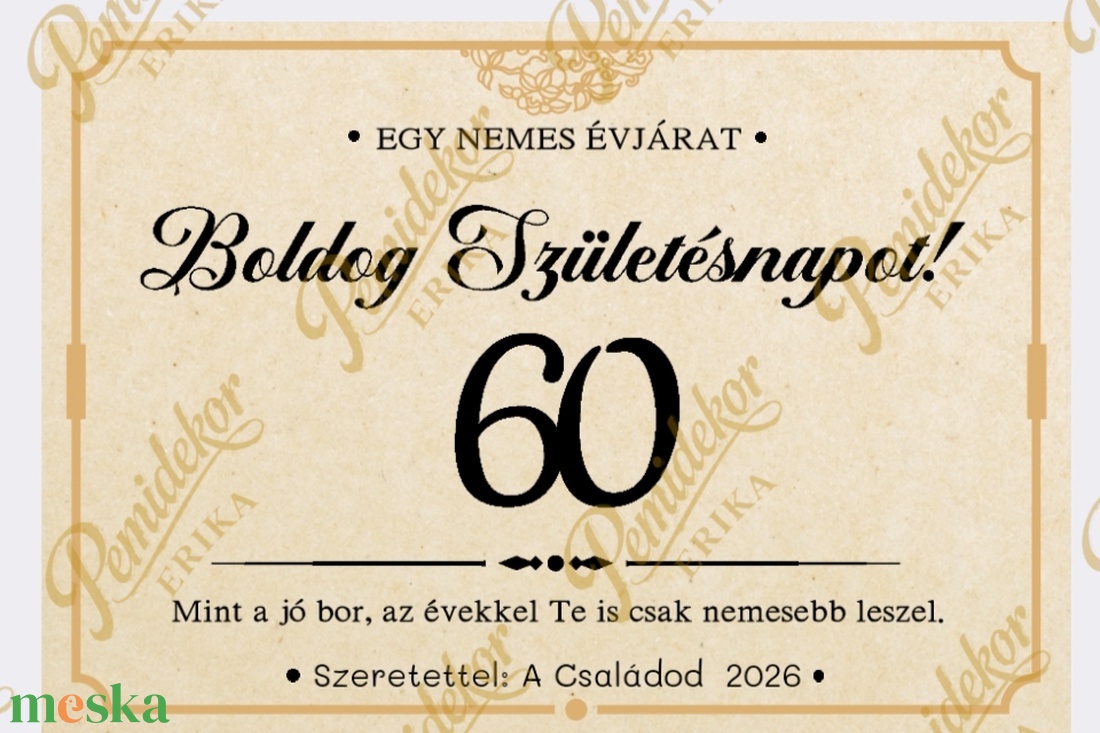 Elegáns Személyre Szabott Boroscímke (Vízálló) - esküvő - emlék & ajándék - köszönőajándék - Meska.hu