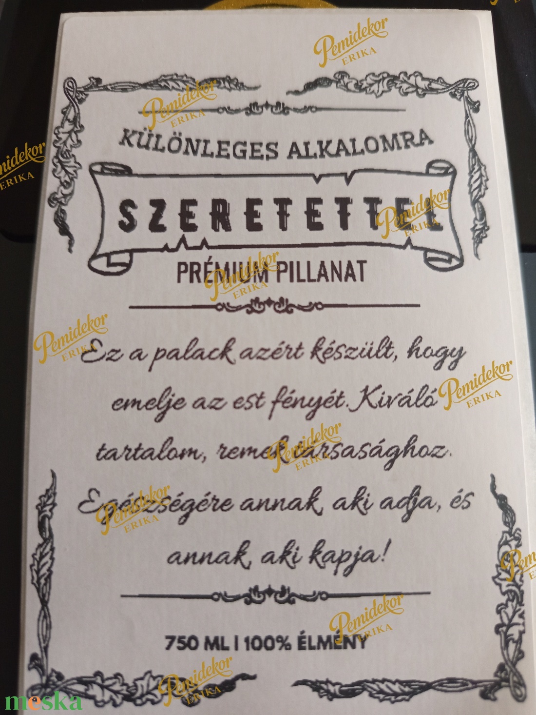 Prémium Üvegcímkék Borhoz, Whiskyhez - kellékek & szerszámok - dekorációs kellékek - matricaív - Meska.hu