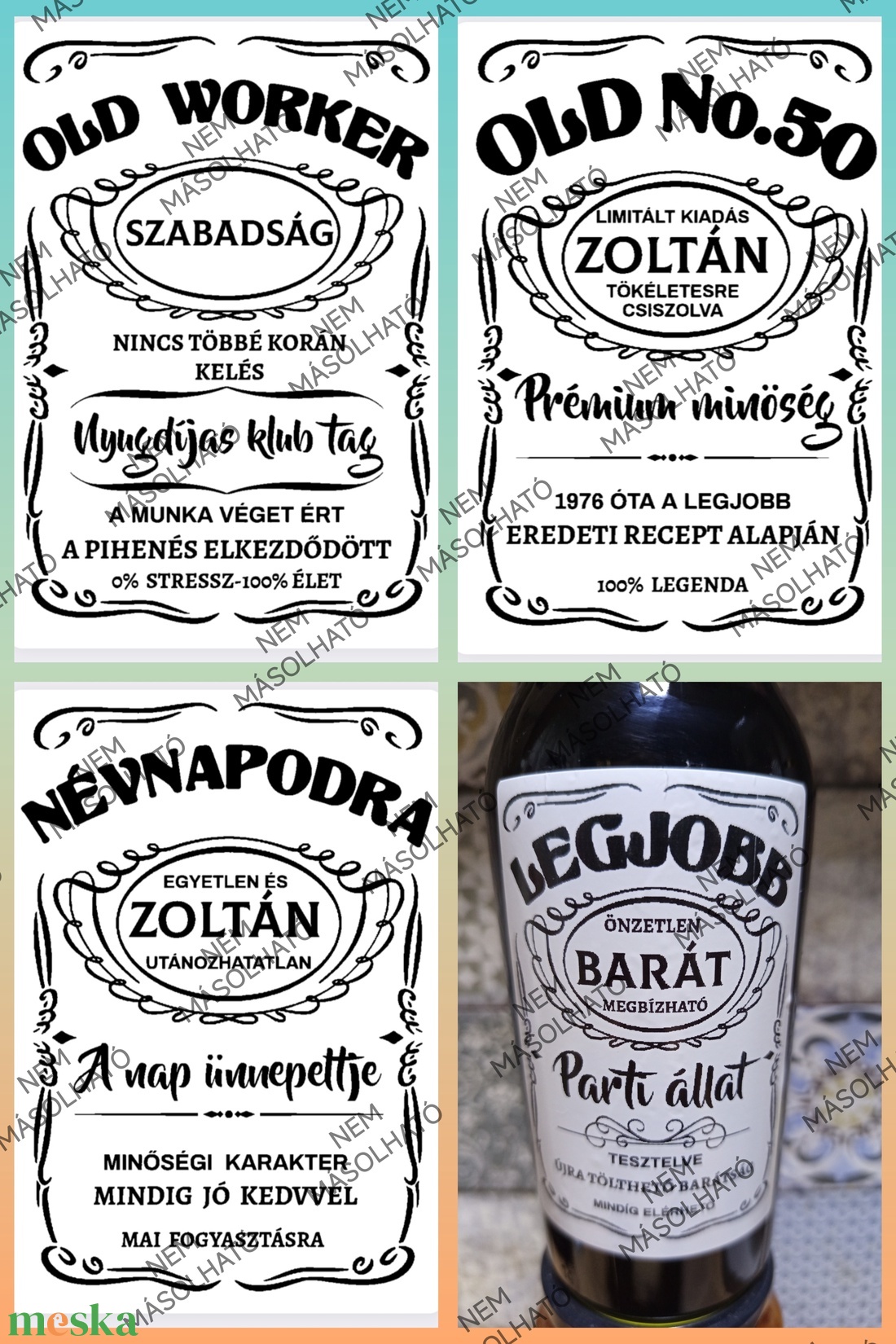 Egyedi whisky italcímke-(Áztatás nélkül!) - élelmiszer - öntapadós címke - Meska.hu