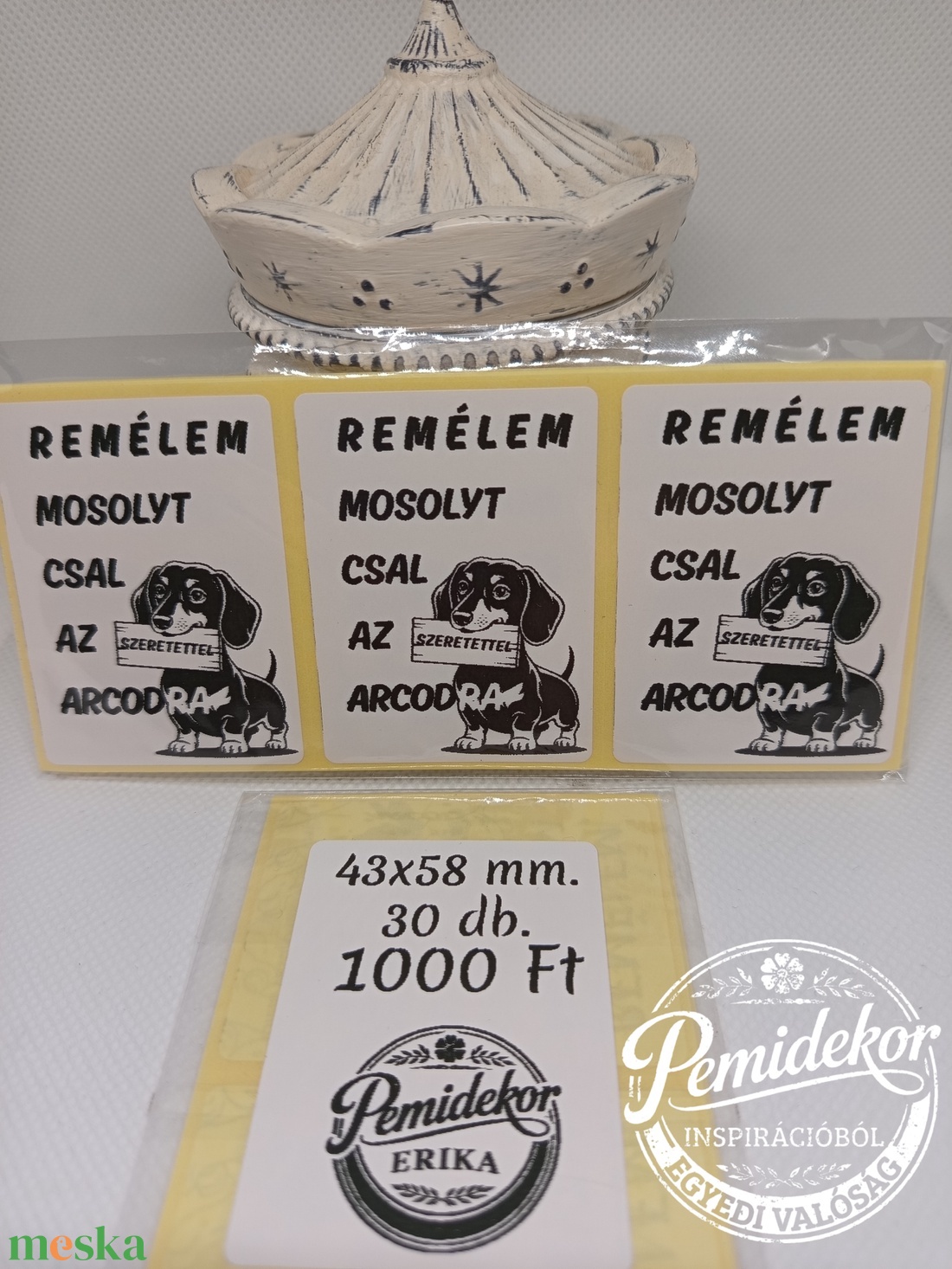 Szeretettel kutyás matrica csomag  - kellékek & szerszámok - dekorációs kellékek - matricaív - Meska.hu