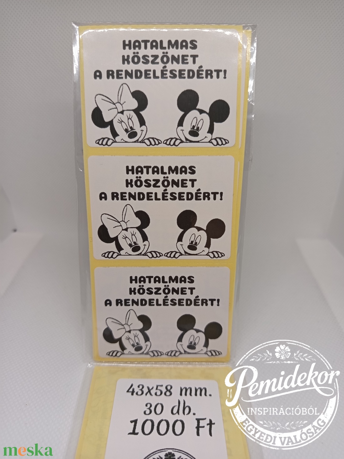 Köszönet matrica csomag  - kellékek & szerszámok - dekorációs kellékek - matricaív - Meska.hu