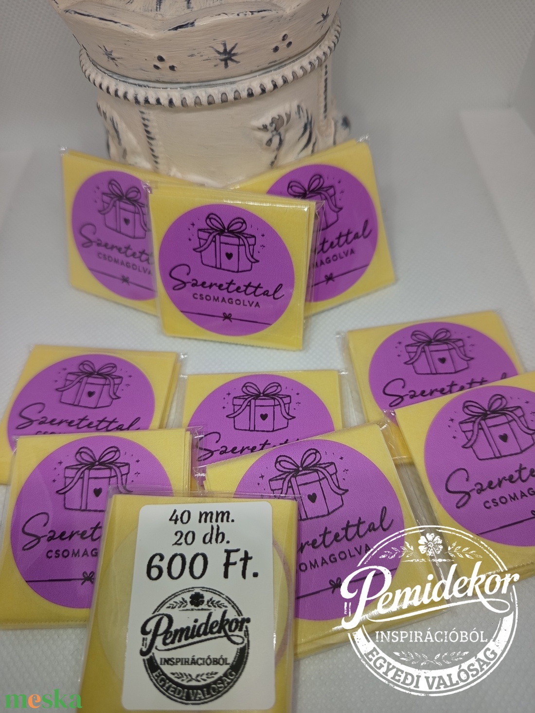 Szeretettel csomagolva matrica csomag  - kellékek & szerszámok - dekorációs kellékek - matricaív - Meska.hu