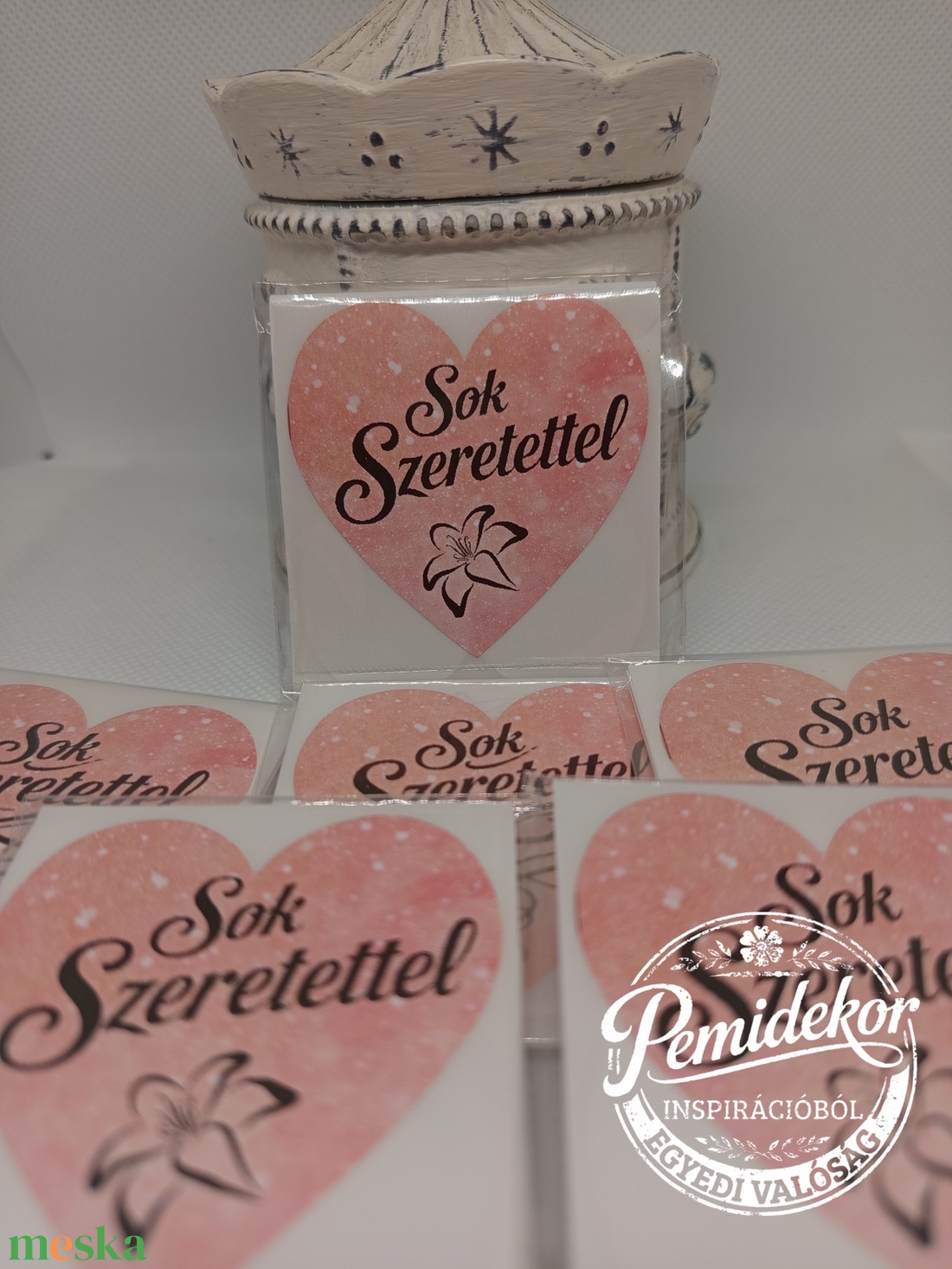 Sok Szeretettel matrica csomag  - kellékek & szerszámok - dekorációs kellékek - matricaív - Meska.hu