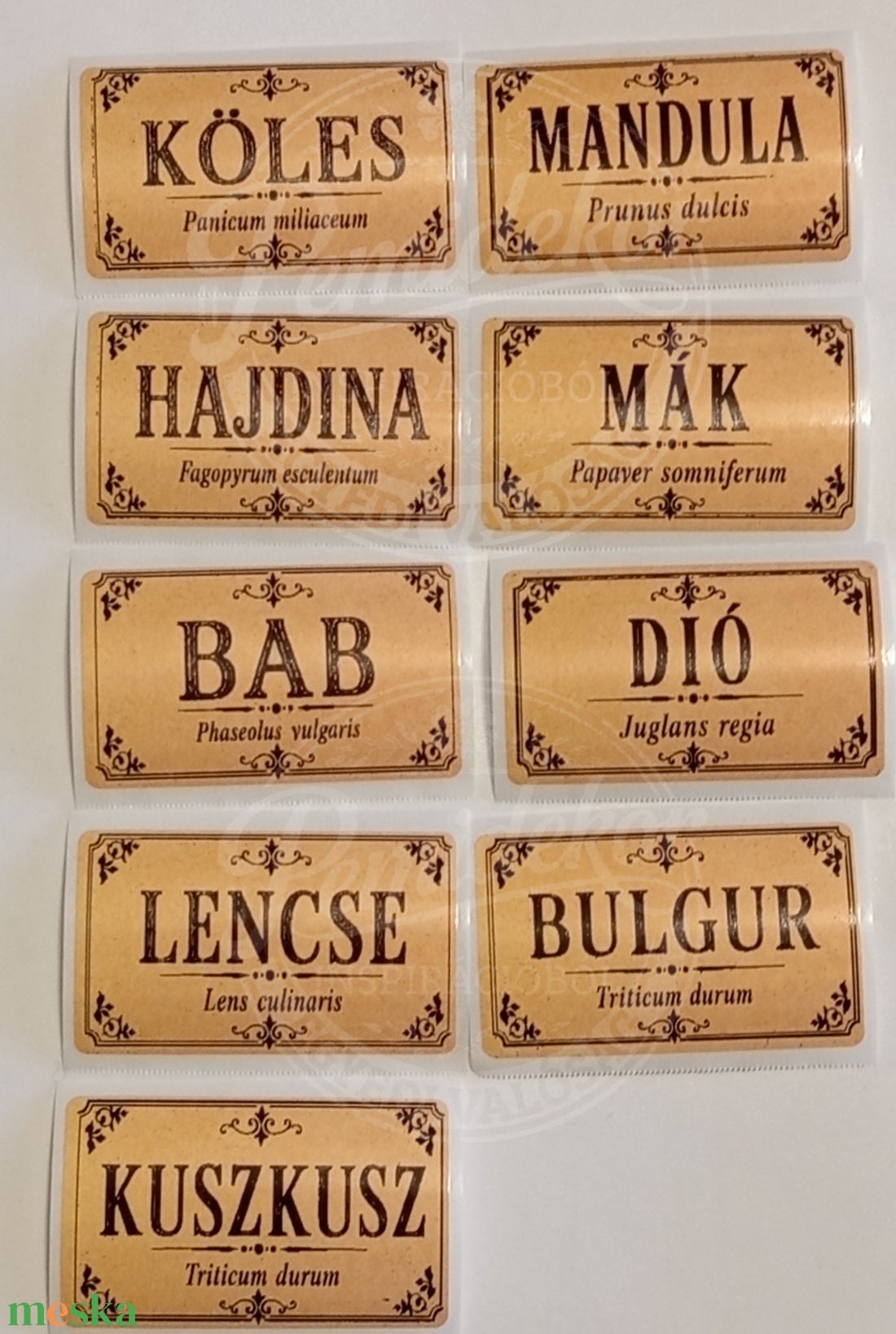 Vintage Herbárium stílusú kraft fűszercimke.KAMRA - kellékek & szerszámok - dekorációs kellékek - matricaív - Meska.hu