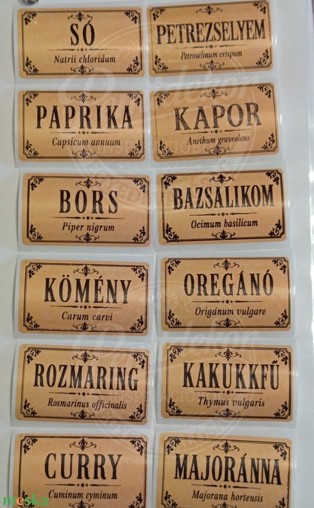 Fűszercimke retro patika stillusban.  - kellékek & szerszámok - dekorációs kellékek - matricaív - Meska.hu