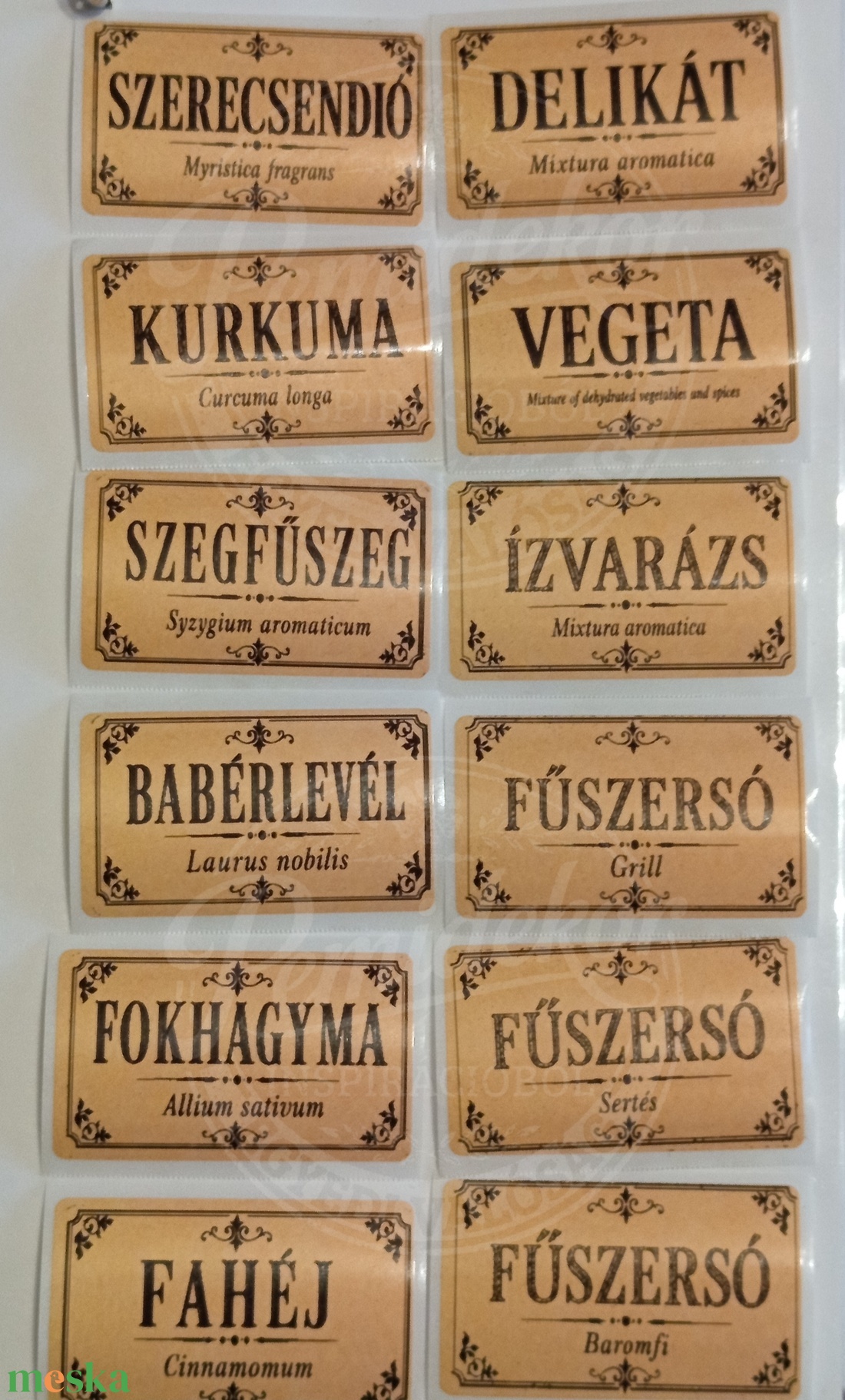 Fűszercimke retro patika stillusban.  - kellékek & szerszámok - dekorációs kellékek - matricaív - Meska.hu