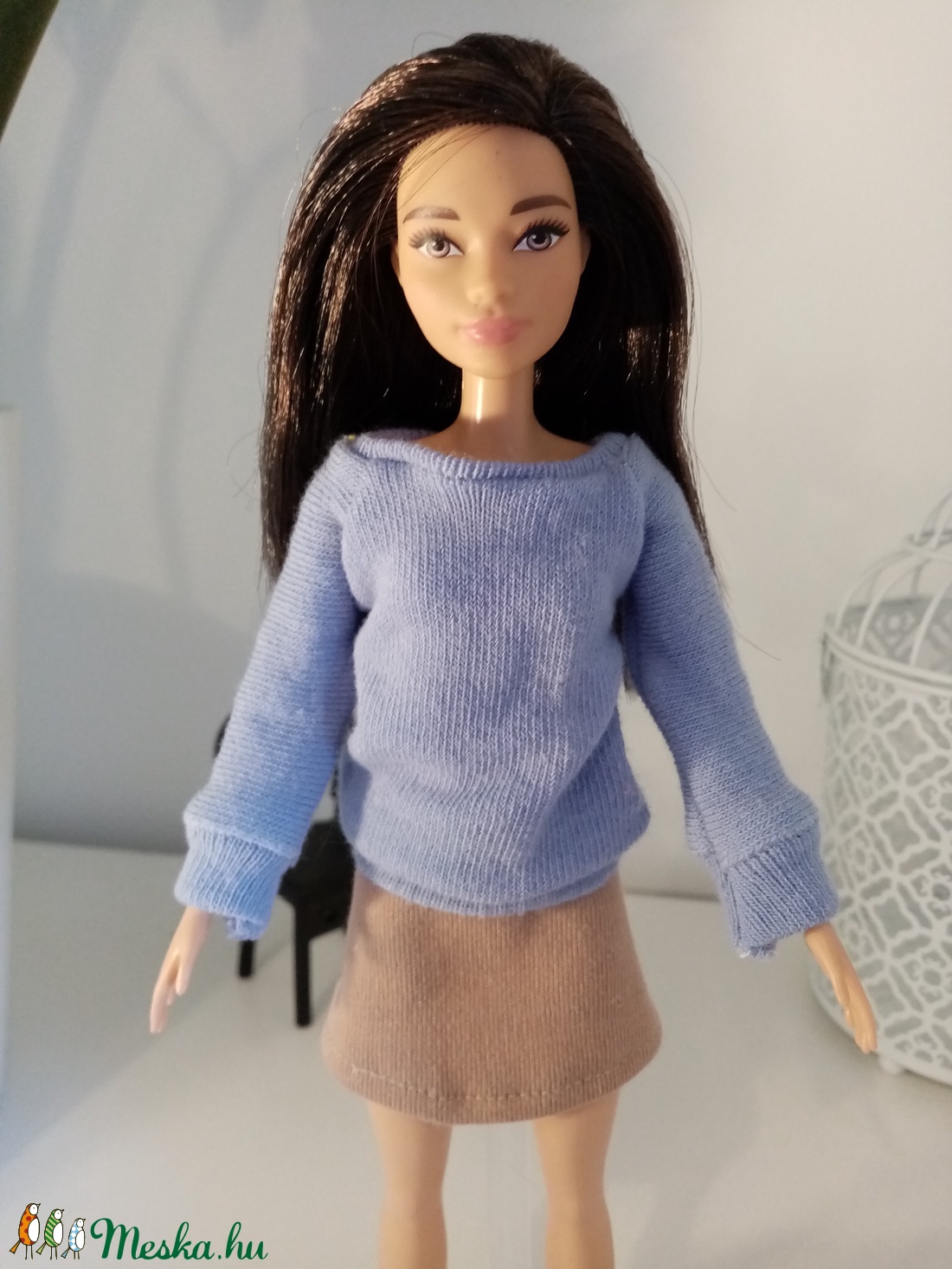Barbie pulóver miniszoknyával - játék & sport - baba & babaház - babaruha, babakellék - Meska.hu
