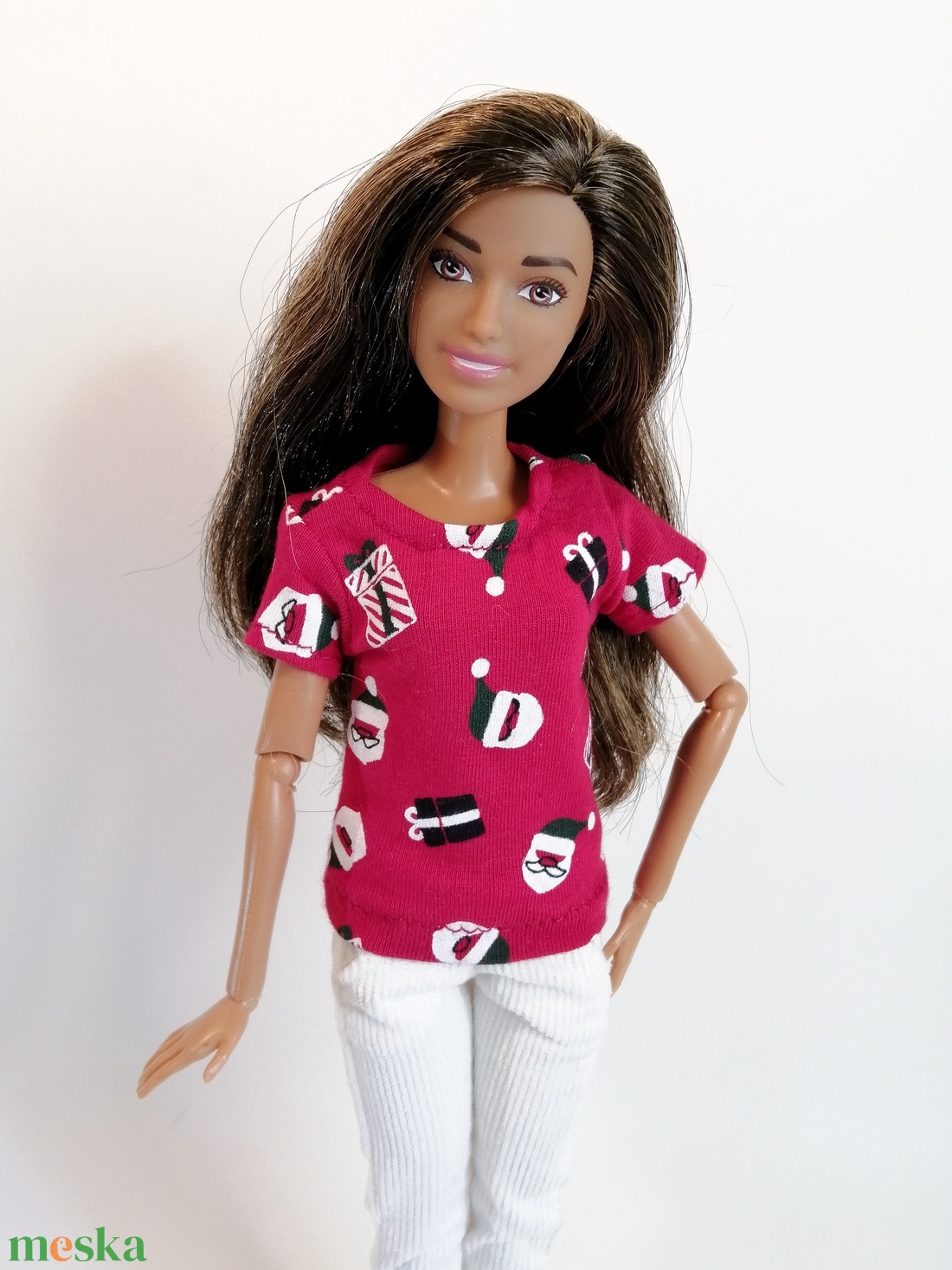 Barbie Mikulás mintás póló - játék & sport - baba & babaház - babaruha, babakellék - Meska.hu Barbie Mikulás mintás póló - játék & sport - baba & babaház - babaruha, babakellék - Meska.hu