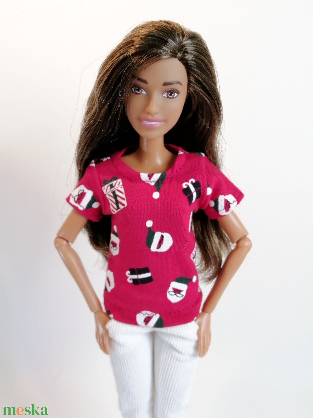 Barbie Mikulás mintás póló - játék & sport - baba & babaház - babaruha, babakellék - Meska.hu Barbie Mikulás mintás póló - játék & sport - baba & babaház - babaruha, babakellék - Meska.hu
