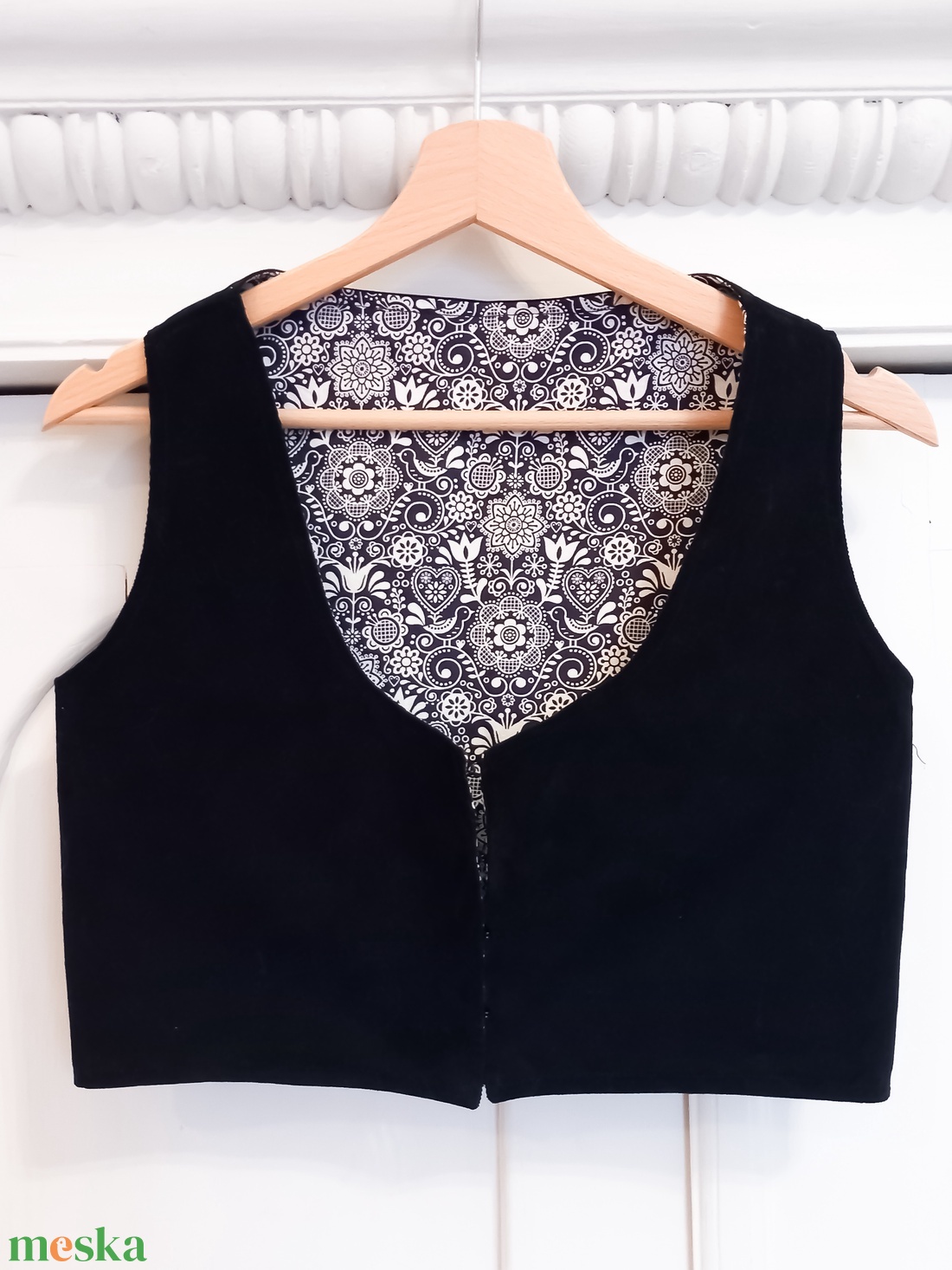 Bársony mellény - ruha & divat - női ruha - mellény - Meska.hu