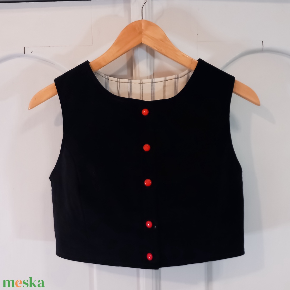 Bársony mellény, népviselet  - ruha & divat - női ruha - mellény - Meska.hu