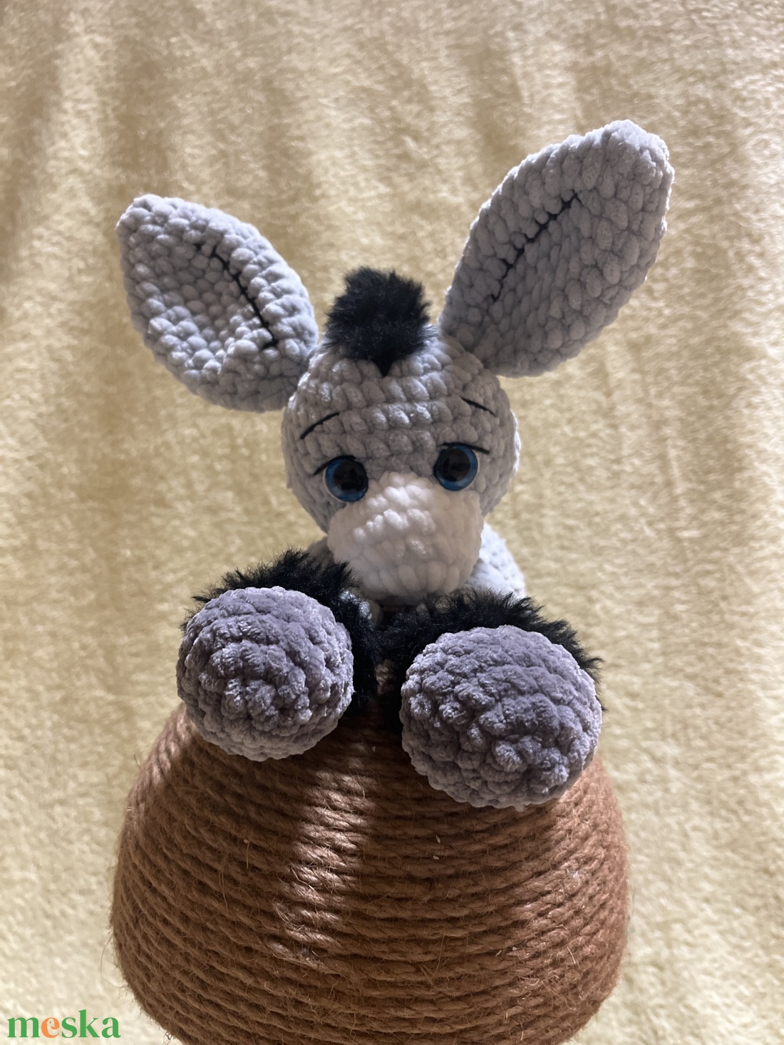 Amigurumi Horgolt csacsi, szamár - játék & sport - plüssállat & játékfigura - más figura - Meska.hu