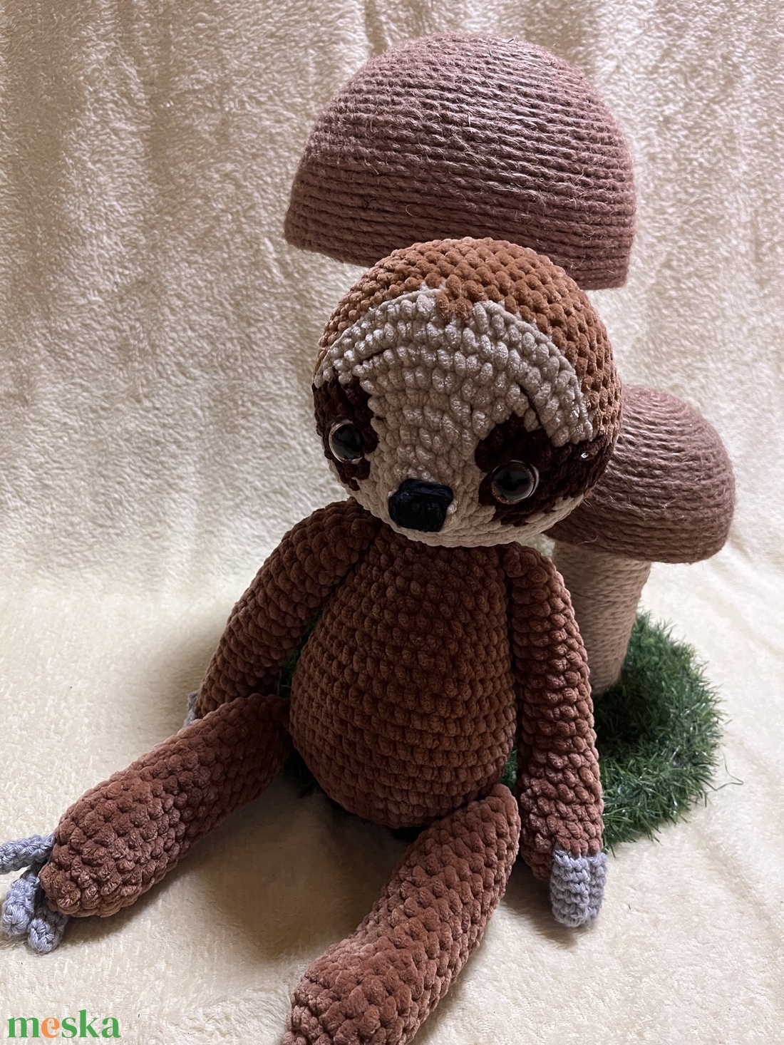 Amigurumi Horgolt lajhár plüss - játék & sport - plüssállat & játékfigura - más figura - Meska.hu