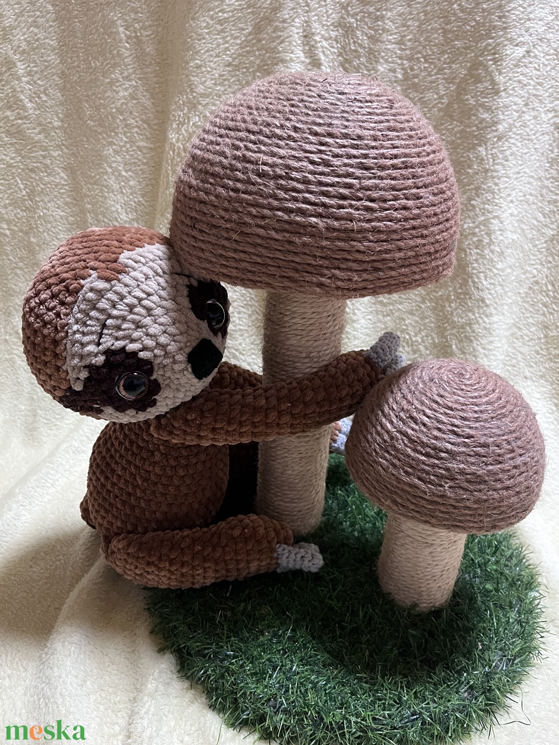Amigurumi Horgolt lajhár plüss - játék & sport - plüssállat & játékfigura - más figura - Meska.hu