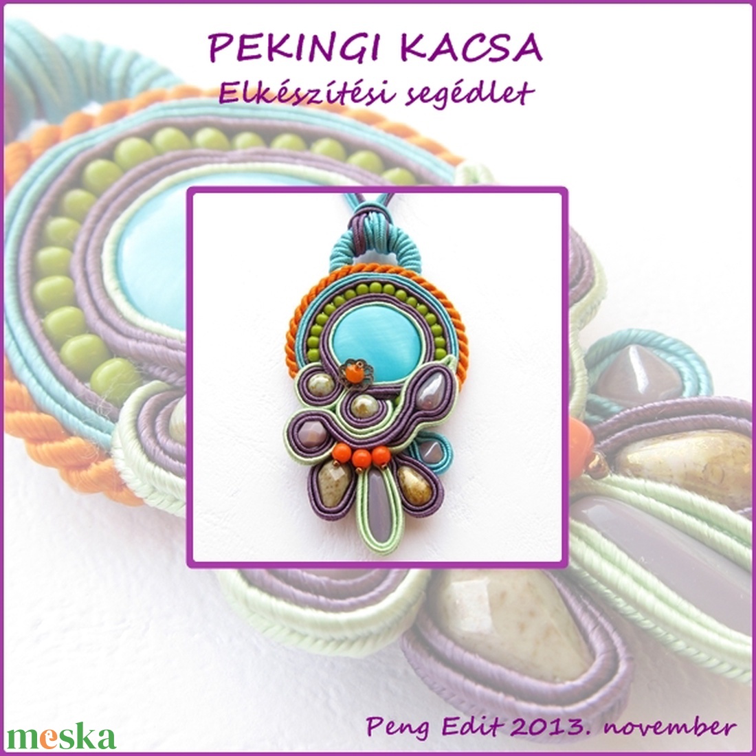 Pekingi kacsa sujtás medál elkészítési segédlet - diy (csináld magad) - fűzésminták - Meska.hu Pekingi kacsa sujtás medál elkészítési segédlet - diy (csináld magad) - fűzésminták - Meska.hu