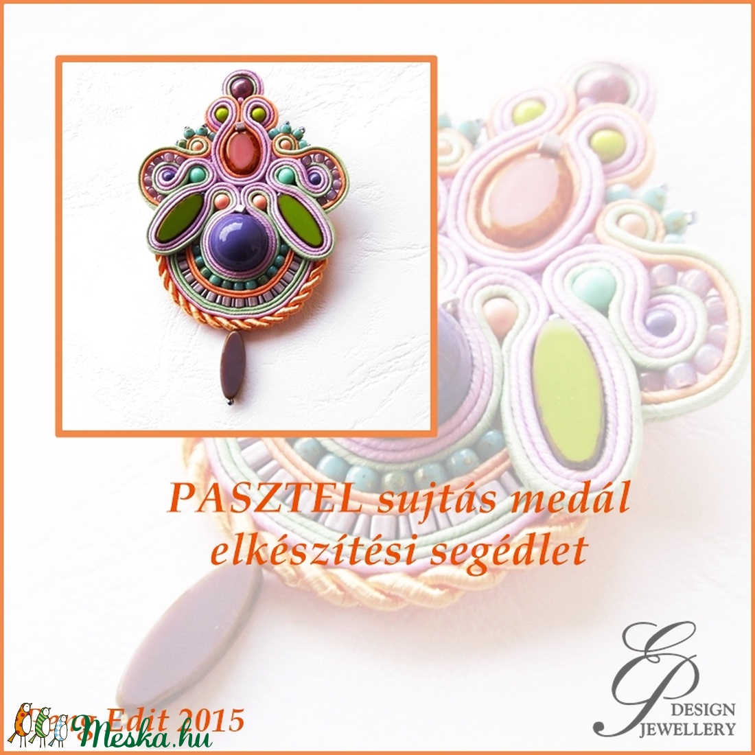Pasztel sujtás medál elkészítési segédlet - diy (csináld magad) - fűzésminták - Meska.hu Pasztel sujtás medál elkészítési segédlet - diy (csináld magad) - fűzésminták - Meska.hu