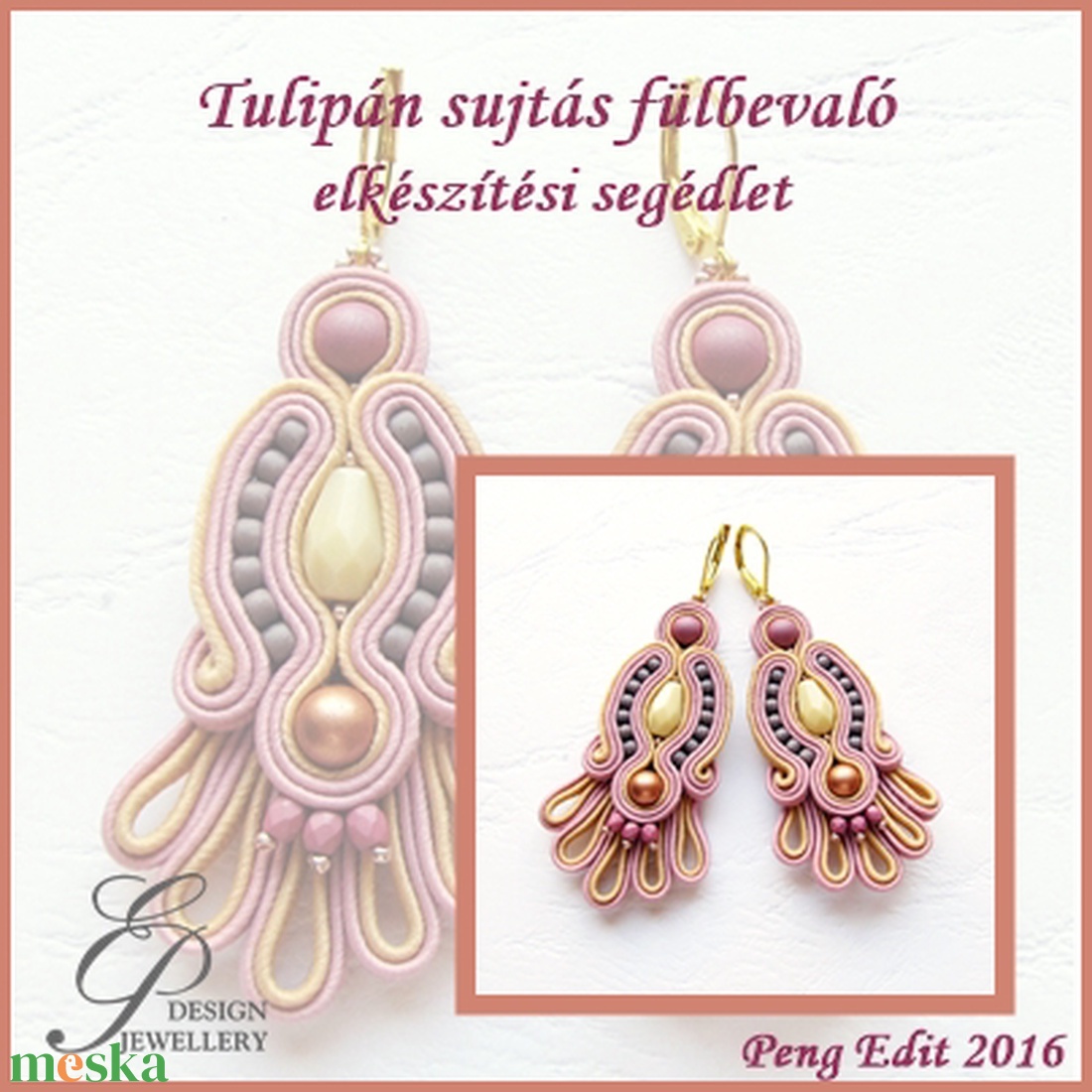Tulipános sujtás fülbevaló elkészítési segédlet - diy (csináld magad) - fűzésminták - Meska.hu Tulipános sujtás fülbevaló elkészítési segédlet - diy (csináld magad) - fűzésminták - Meska.hu
