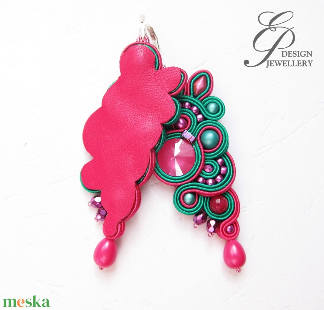 SF 239 Pink-benettonzöld swarovski sujtás fülbevaló - ékszer - fülbevaló - lógó fülbevaló - Meska.hu SF 239 Pink-benettonzöld swarovski sujtás fülbevaló - ékszer - fülbevaló - lógó fülbevaló - Meska.hu