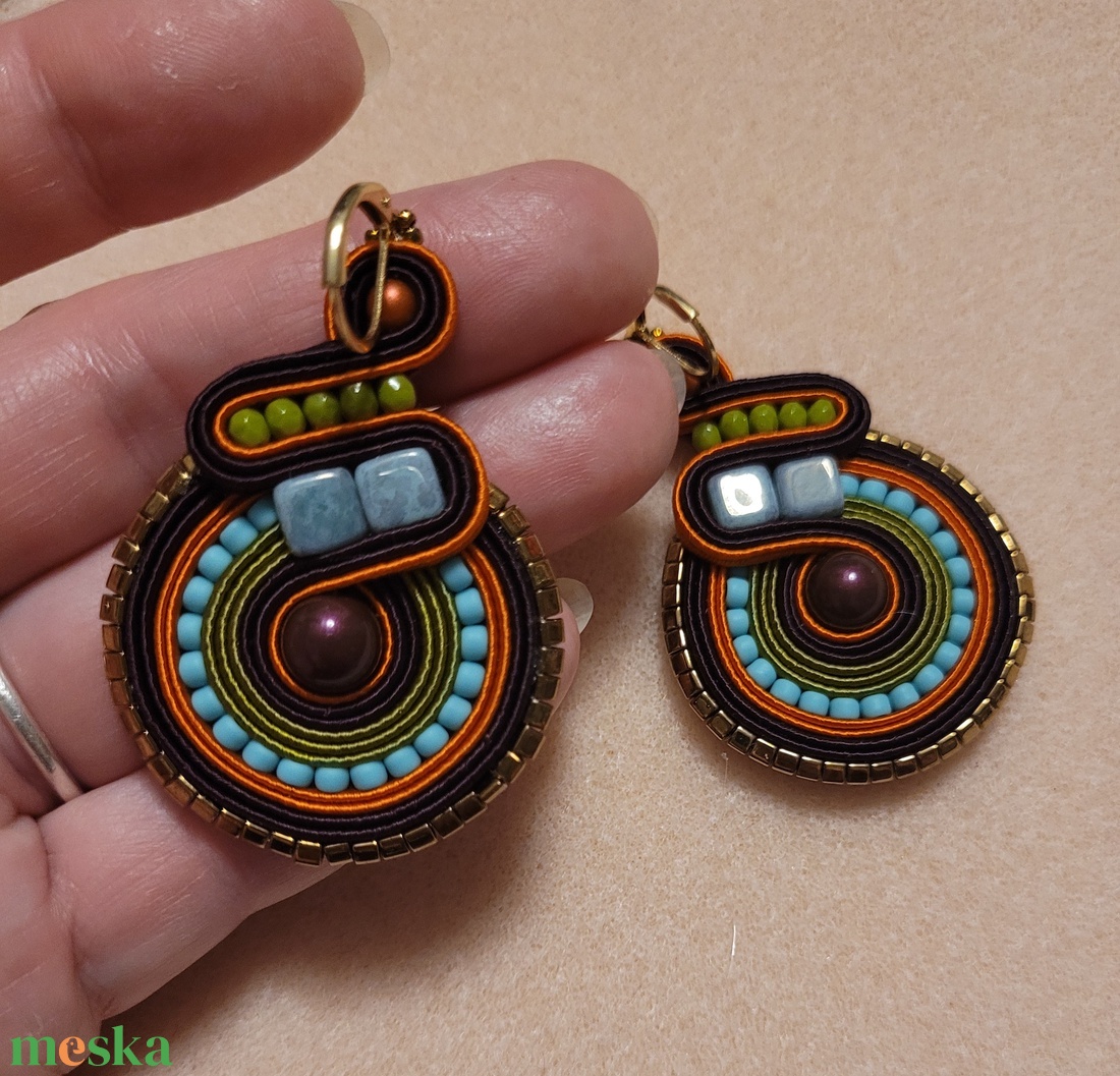 Alice fülbevaló az Őszi sujtás nyaklánchoz - ékszer - fülbevaló - lógó fülbevaló - Meska.hu