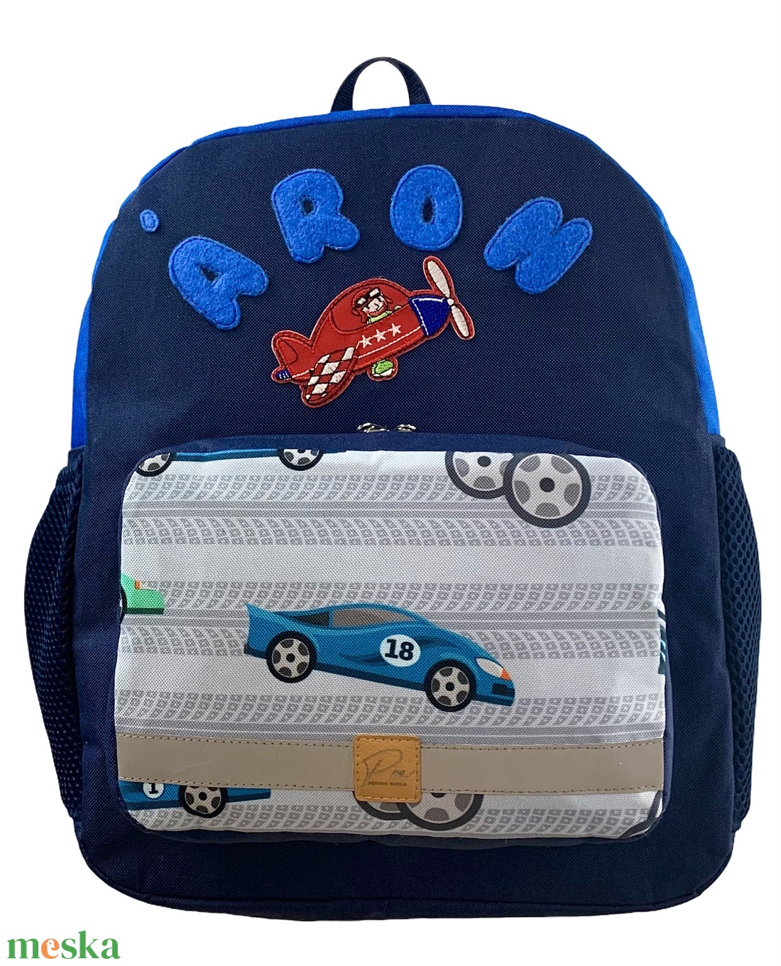 Áron autós iskolatáska/hátizsák  - táska & tok - hátizsák - iskolatáska - Meska.hu